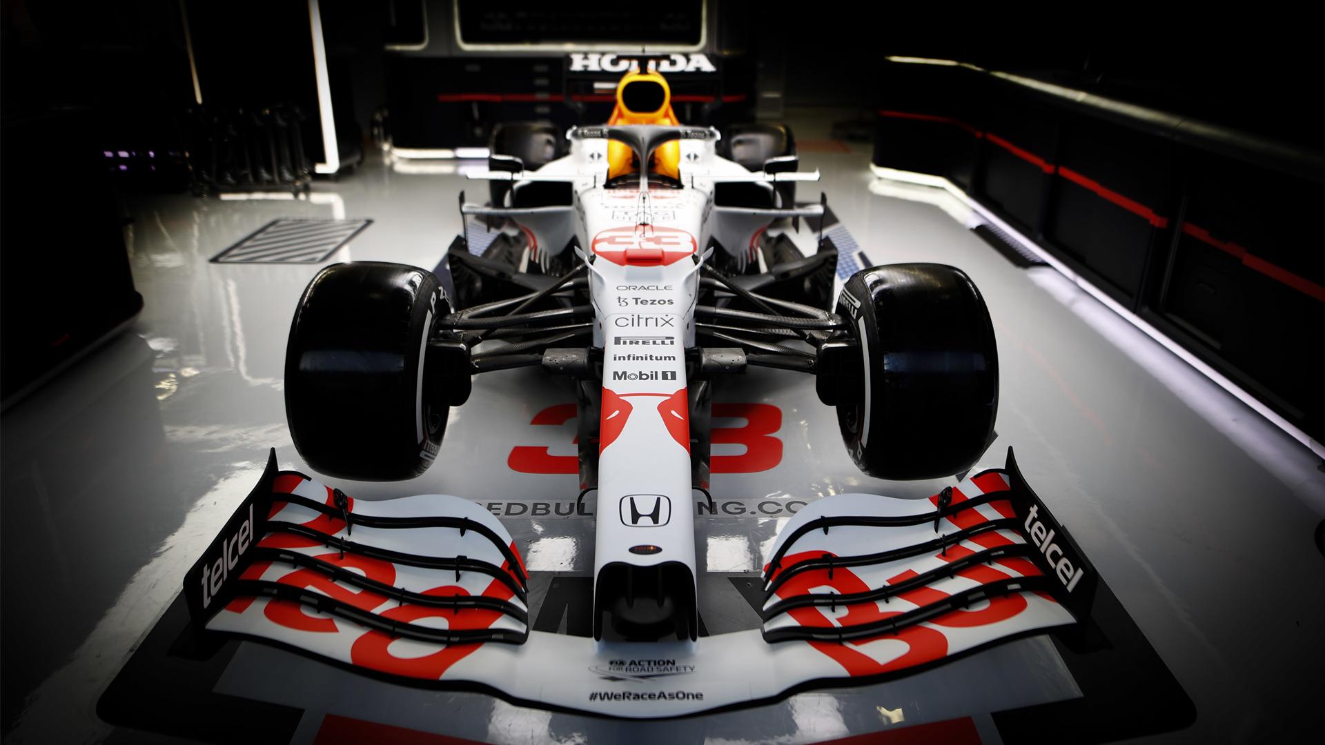 1920x1080 Red Bull F1 2021 White Wallpaper