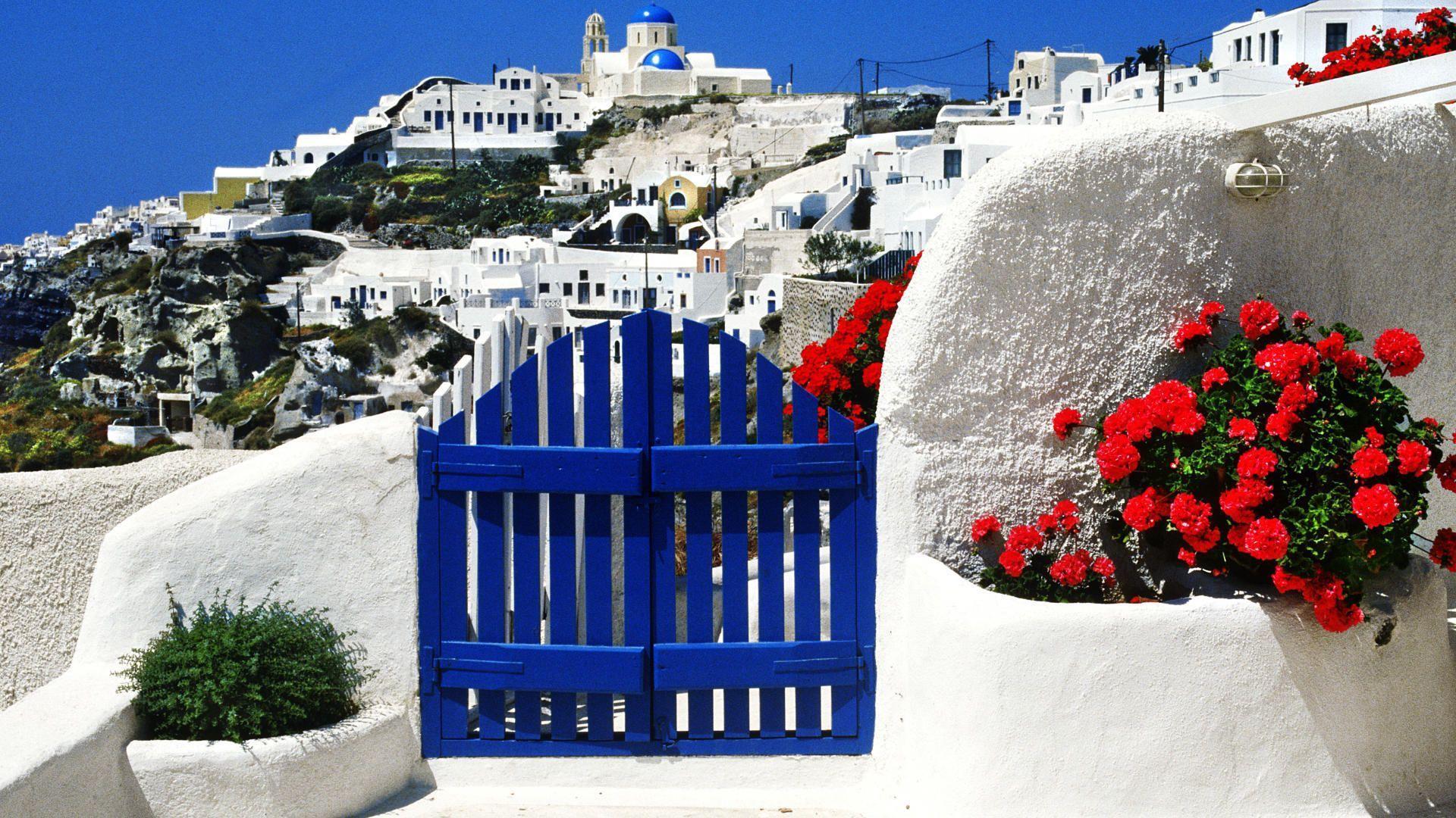 1920x1080 Santorini HD Wallpaper
