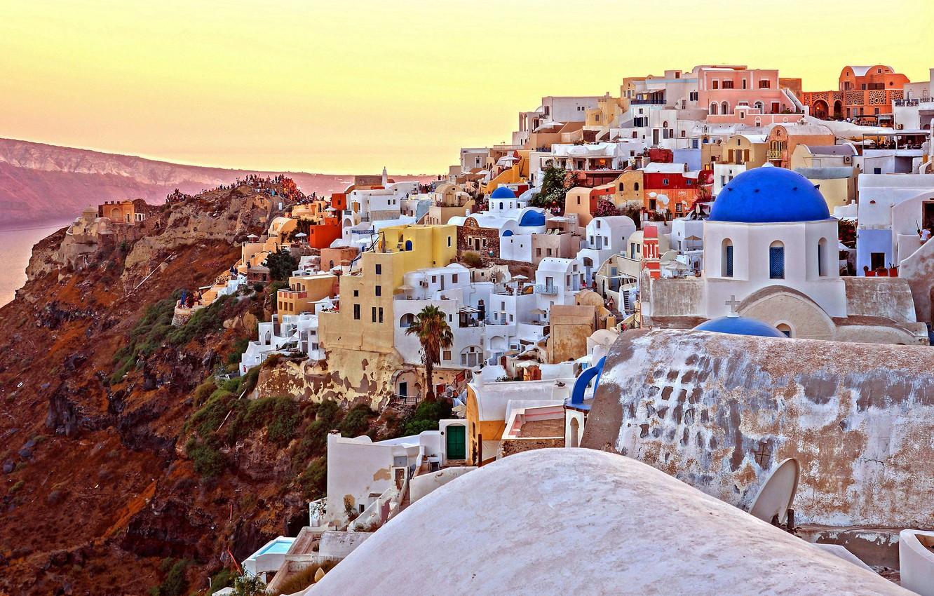 1332x850 Wallpaper building, home, Santorini, Greece, Church, Santorini, Oia, Greece image for desktop, section город