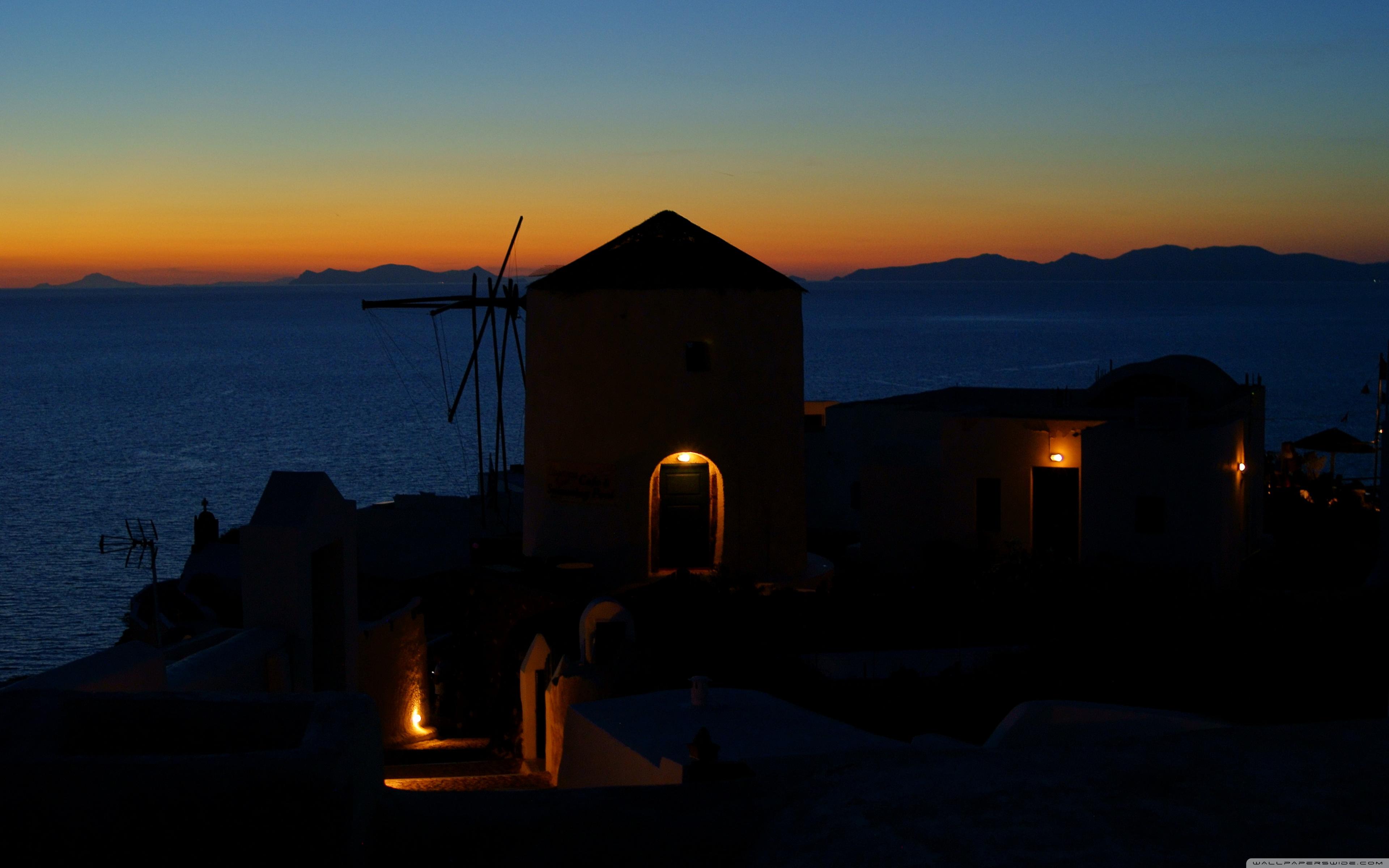 3840x2400 Oia Santorini Greece