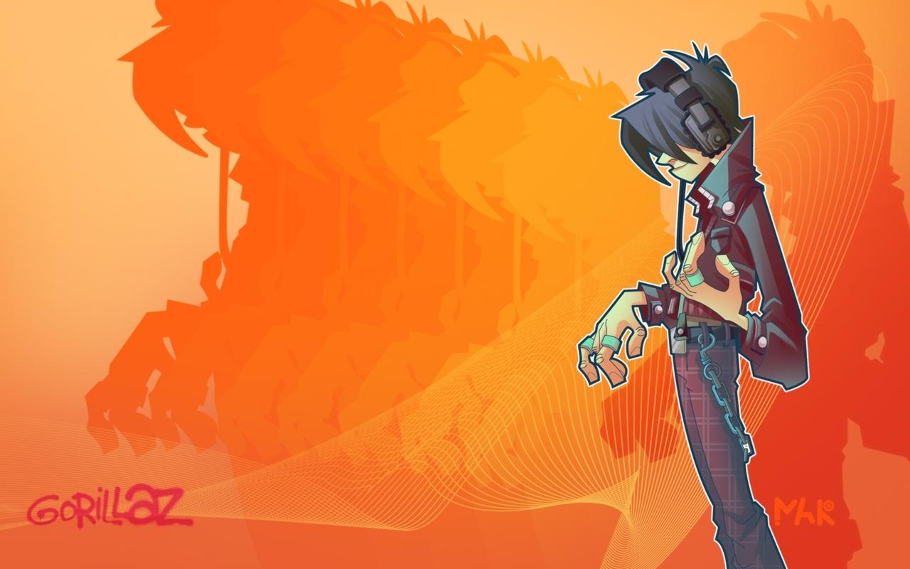 1280x800 gorillaz 2d wallpaper, cartoon, illustration, black hair, anime, art