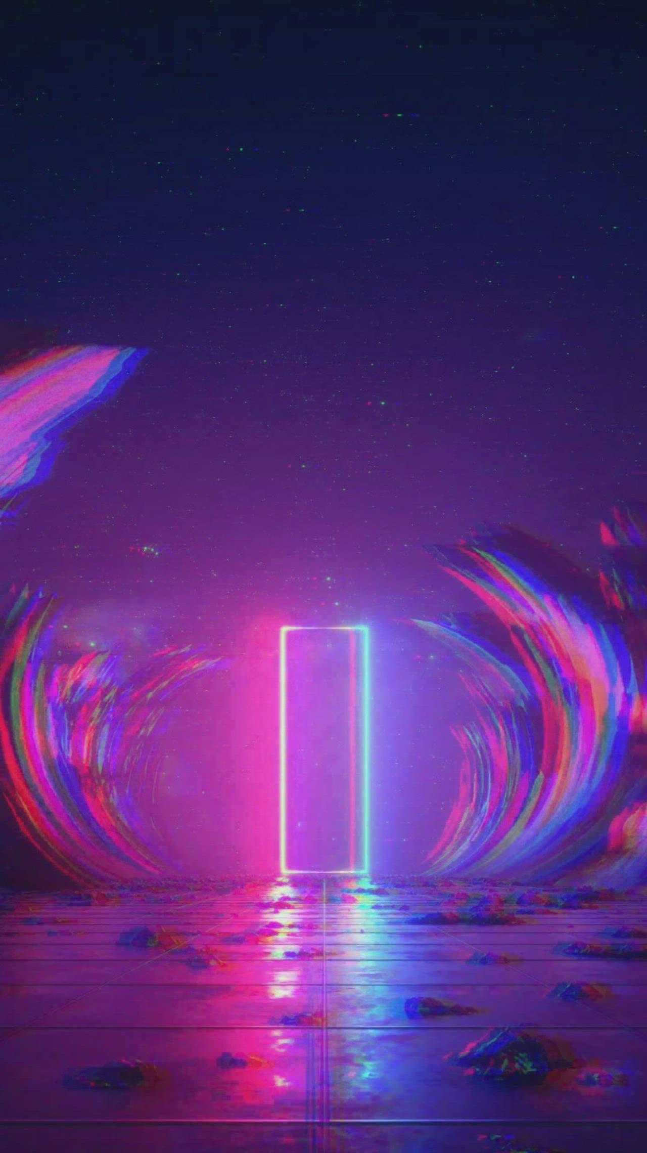 1280x2280 Portal Glitch. Neon background, Vaporwave wallpaper, Neon wallpaper