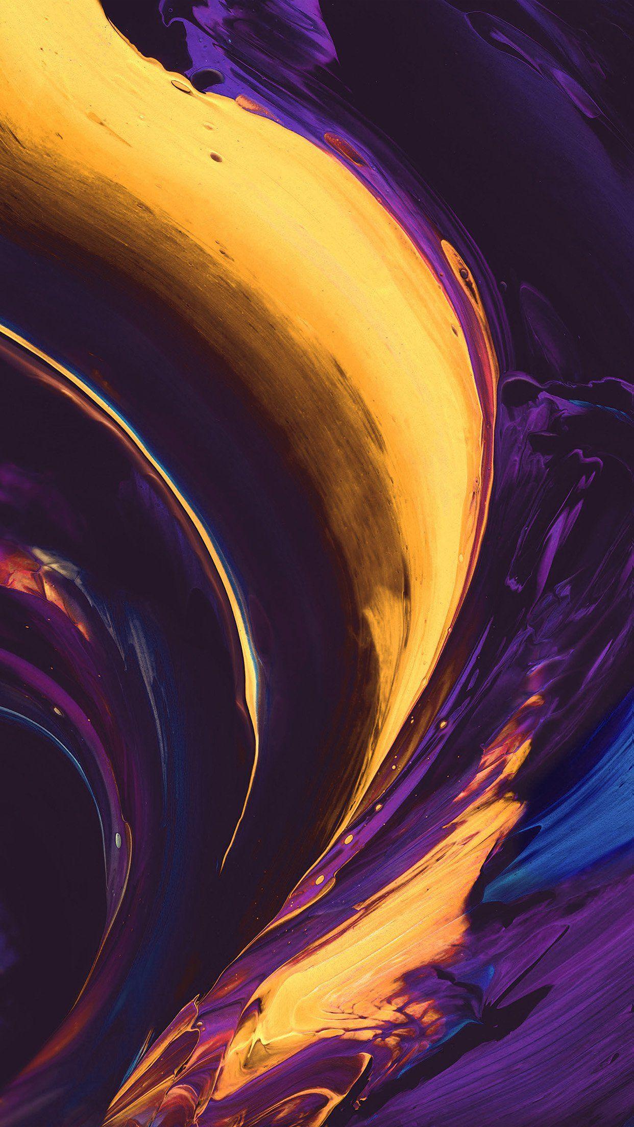 1242x2208 Purple And Yellow Abstract Wallpaper