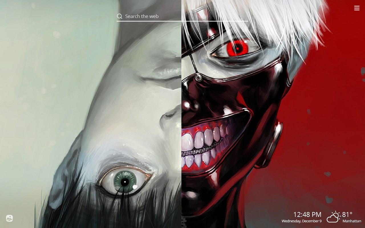 1280x800 Kaneki Ken Tokyo Ghoul HD Wallpaper New Tab Edge Addons