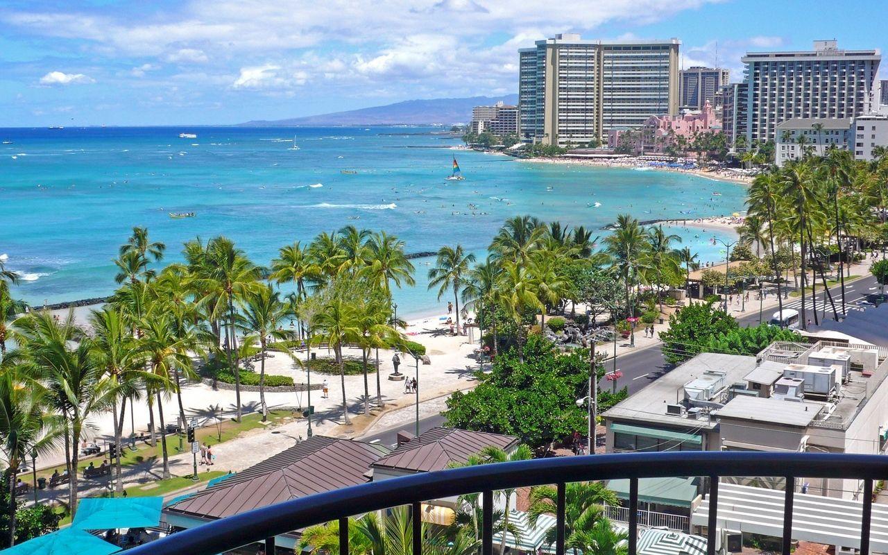 1280x800 Download wallpaper 1280x800 honolulu hawaii beach, united states