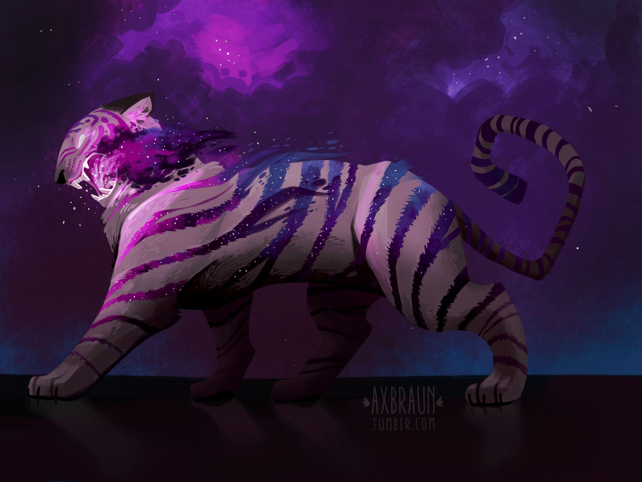 2048x1538 Cosmic Tiger HD Wallpaper