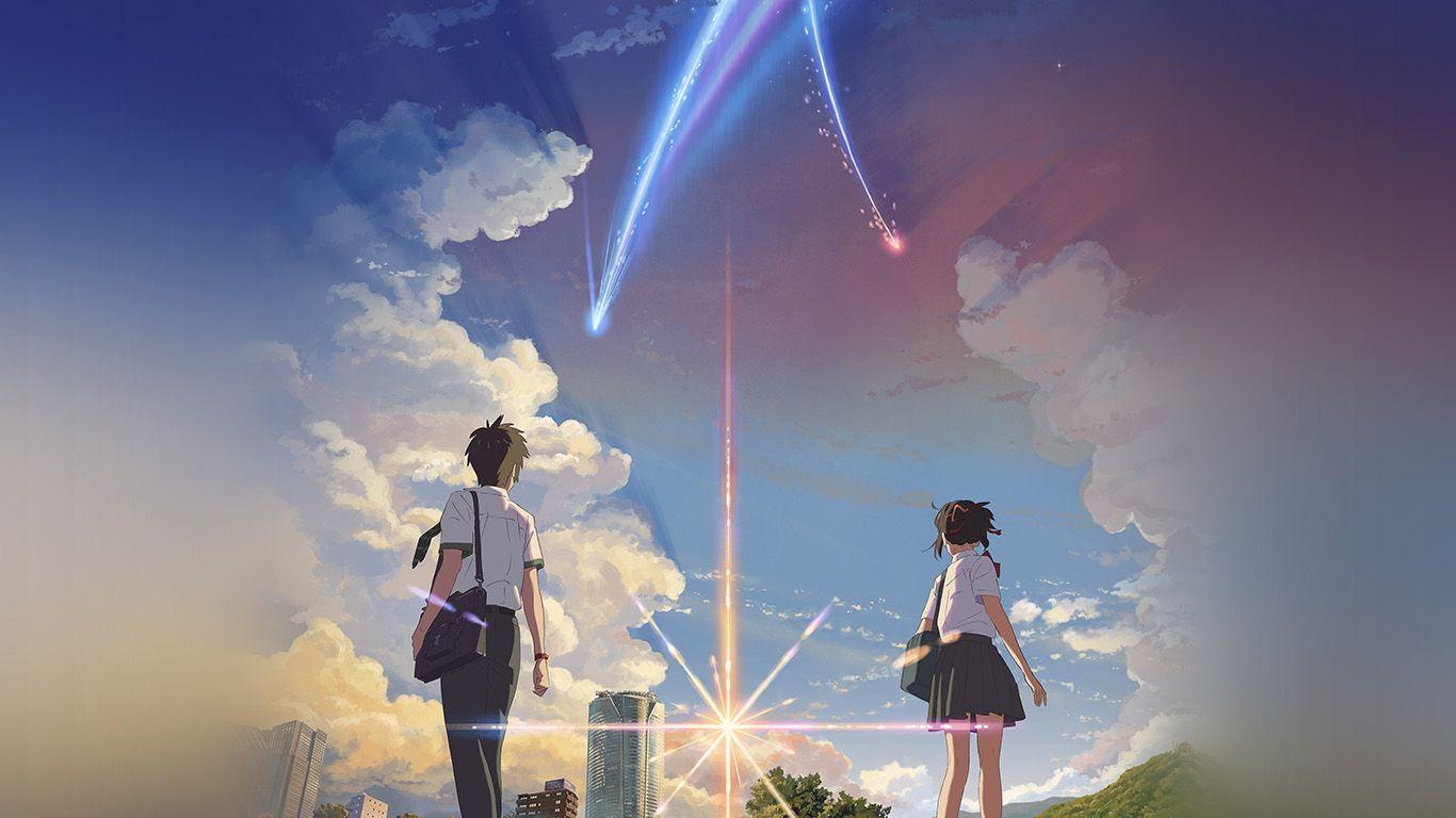 1366x768 wallpaper for desktop, laptop. anime film yourname sky