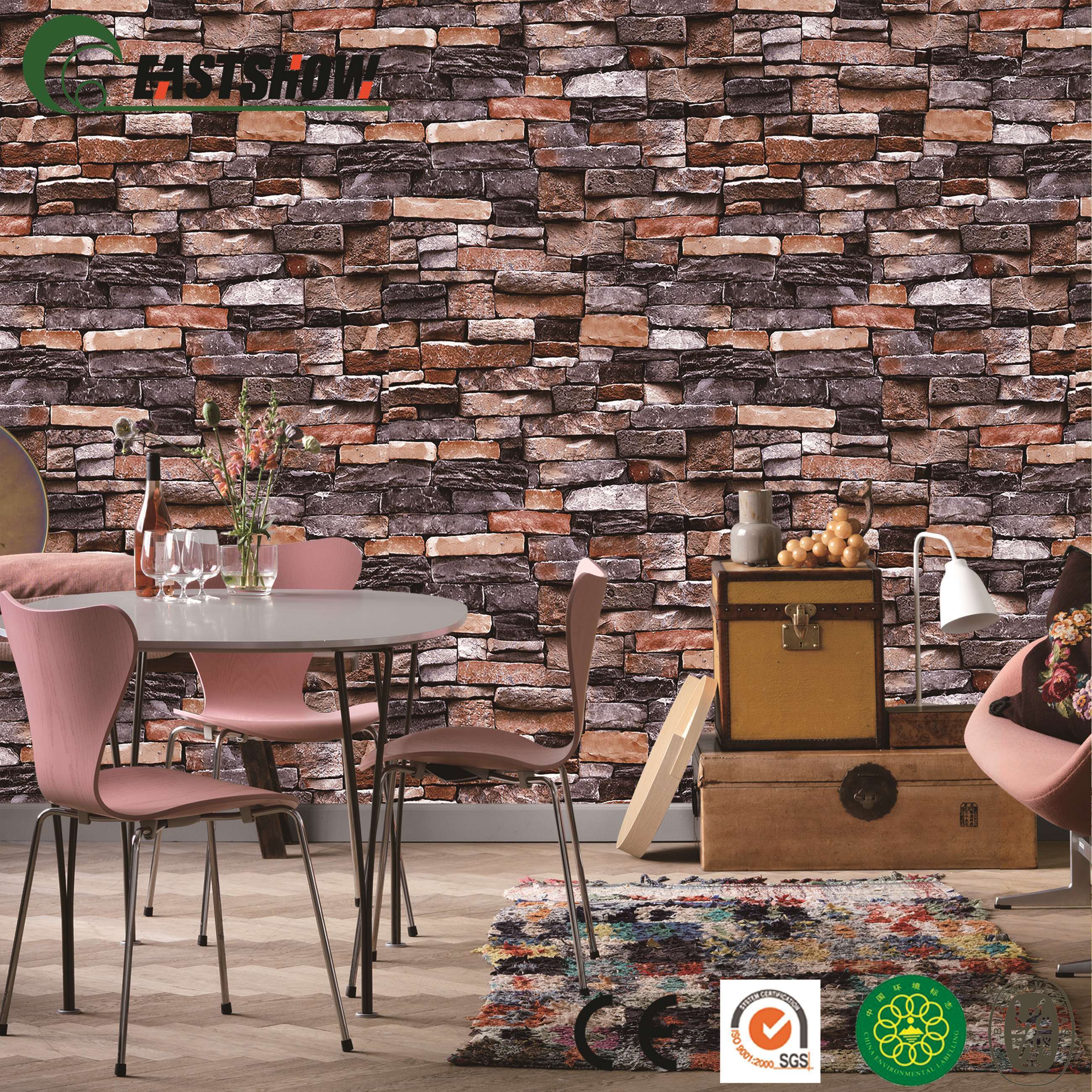 2600x2600 New Modern Brick Design Pattern PVC Wallpaper Wallpaper, Wallcovering. Made In