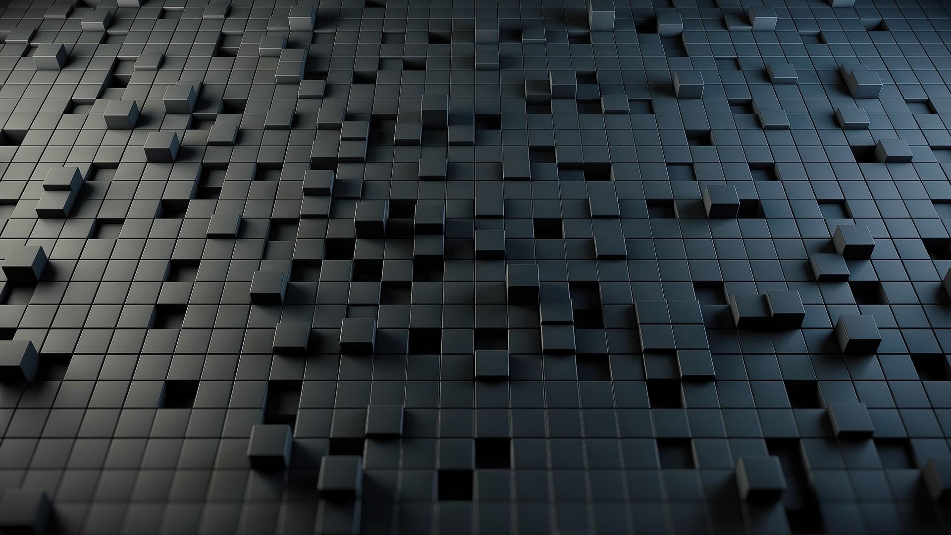1920x1080 3D pattern wallpaper, black, tile, cobblestone, flooring, floor