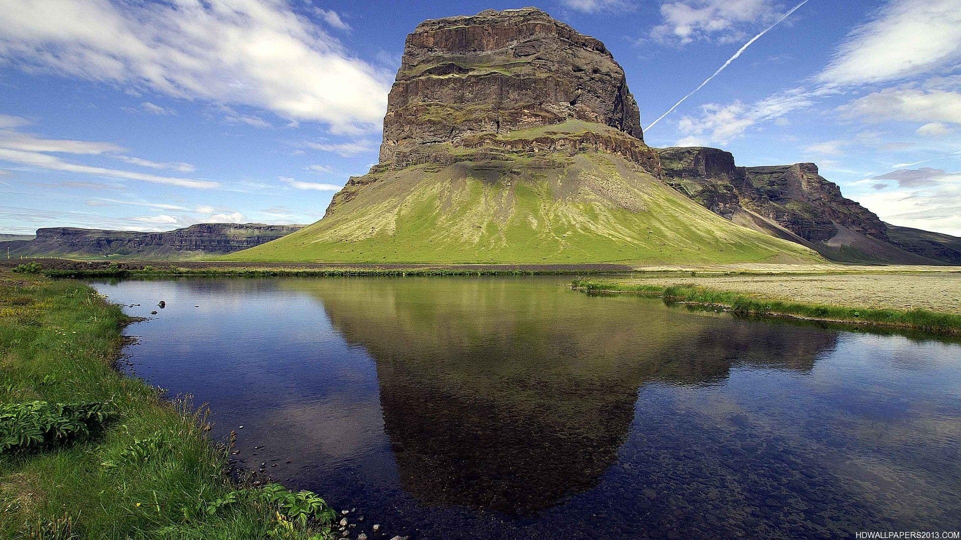 1920x1080 Lake and Mountain Landscape Wallpaper. High Definition Wallpaper