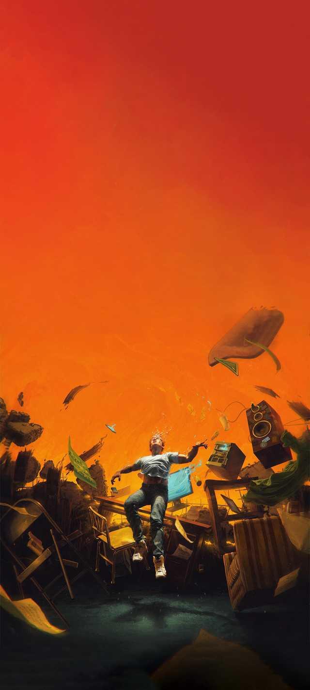 640x1422 Logic No Pressure Album Cover Wallpaper For Tech