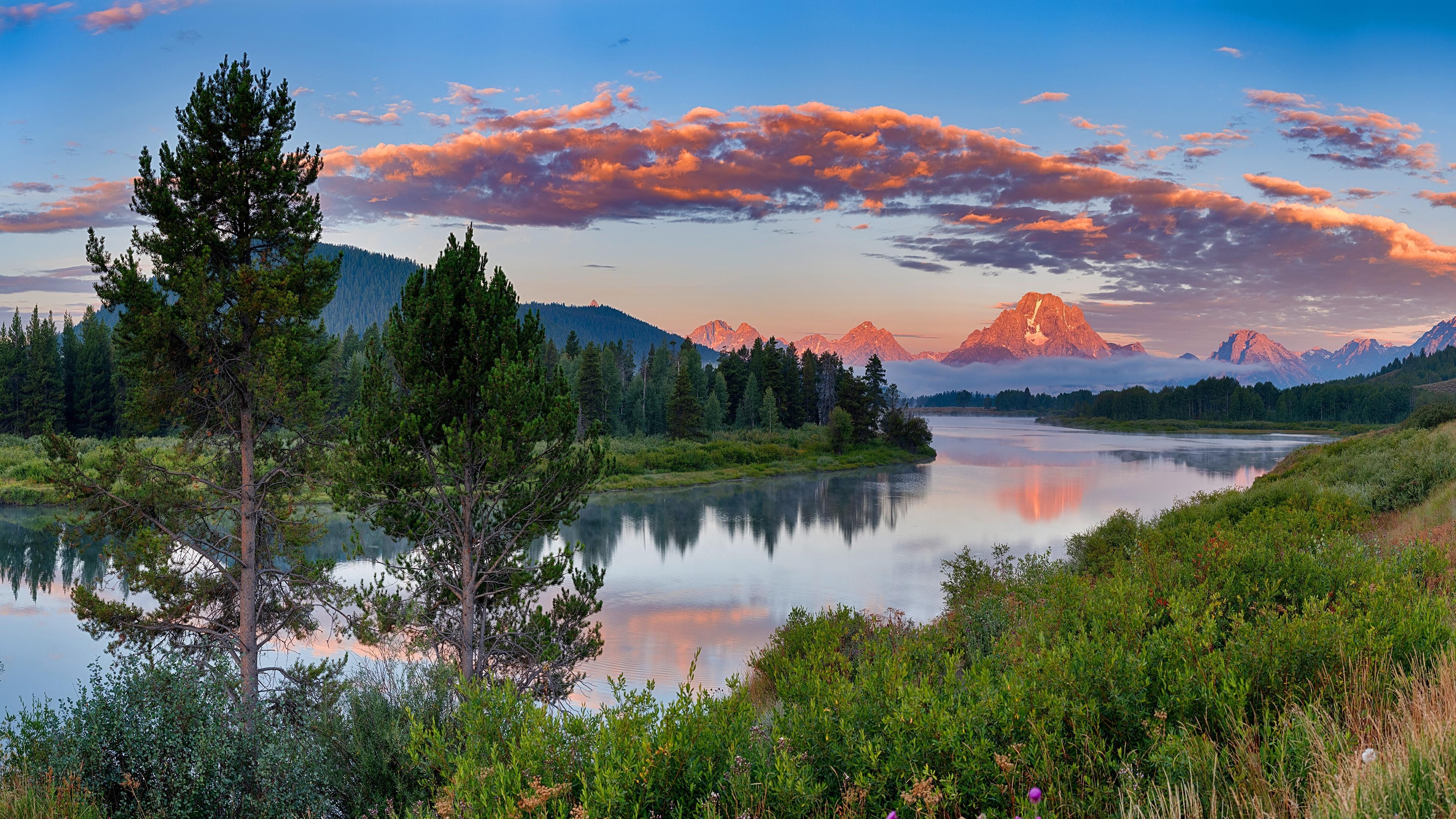 3840x2160 Wallpaper USA, Grand Teton National Park, lake, trees, mountains 3840x2160 UHD 4K Picture, Image