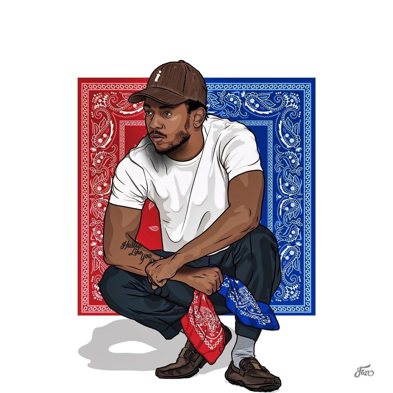 1280x1280 Kendrick Lamar Cartoon Wallpaper