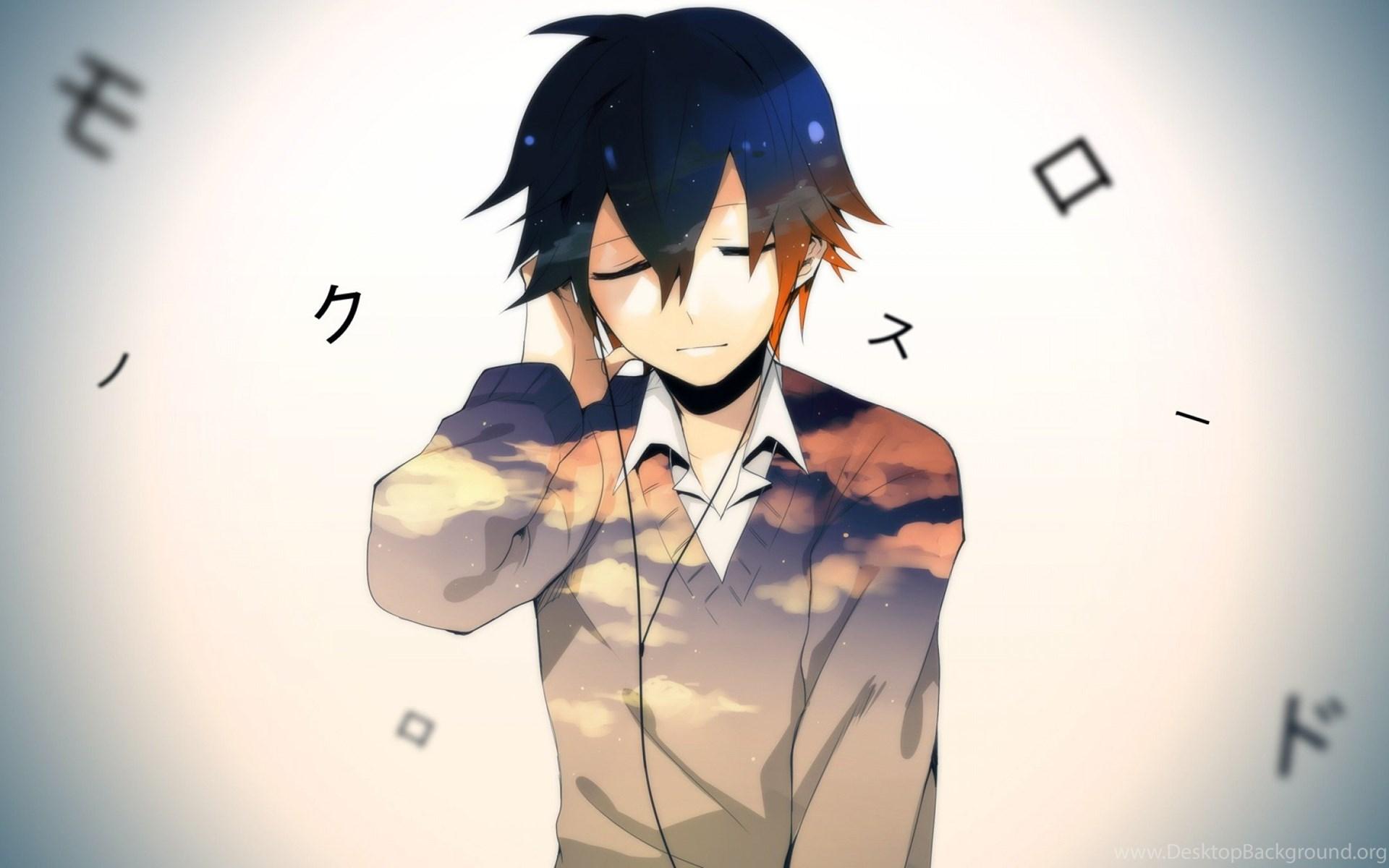 1920x1200 Download Wallpaper School Days, Music, Art, Anime, Boy, Man, Music. Desktop Background