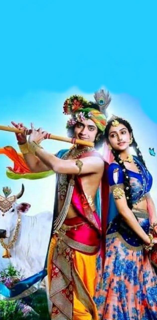 630x1280 Radha Krishna wallpaper