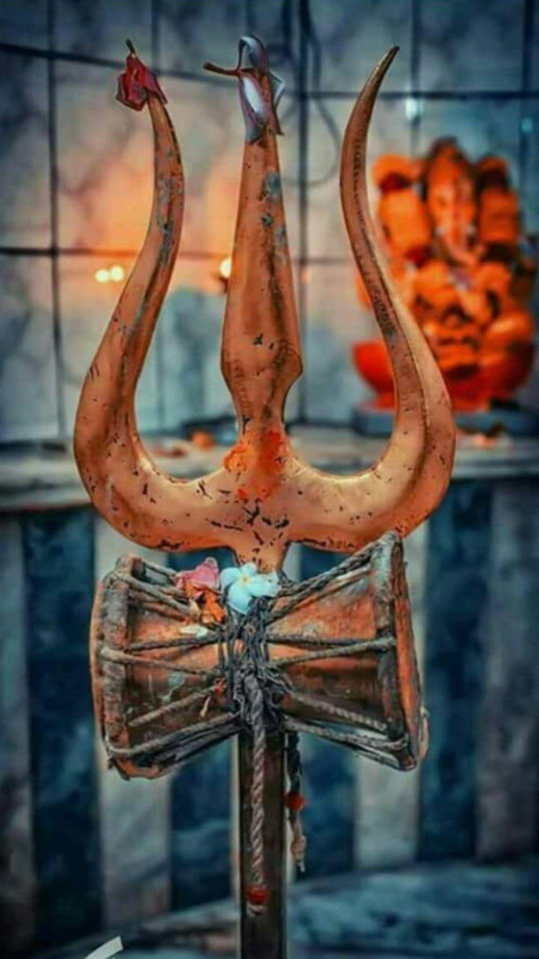 1080x1920 Shiv Trishul Wallpaper