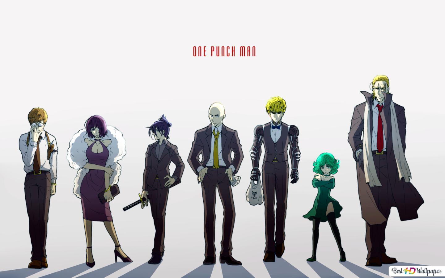 1440x900 One Punch Man, Saitama, Tatsumaki, King, Sonic, Fubuki, Mumen Rider HD wallpaper download