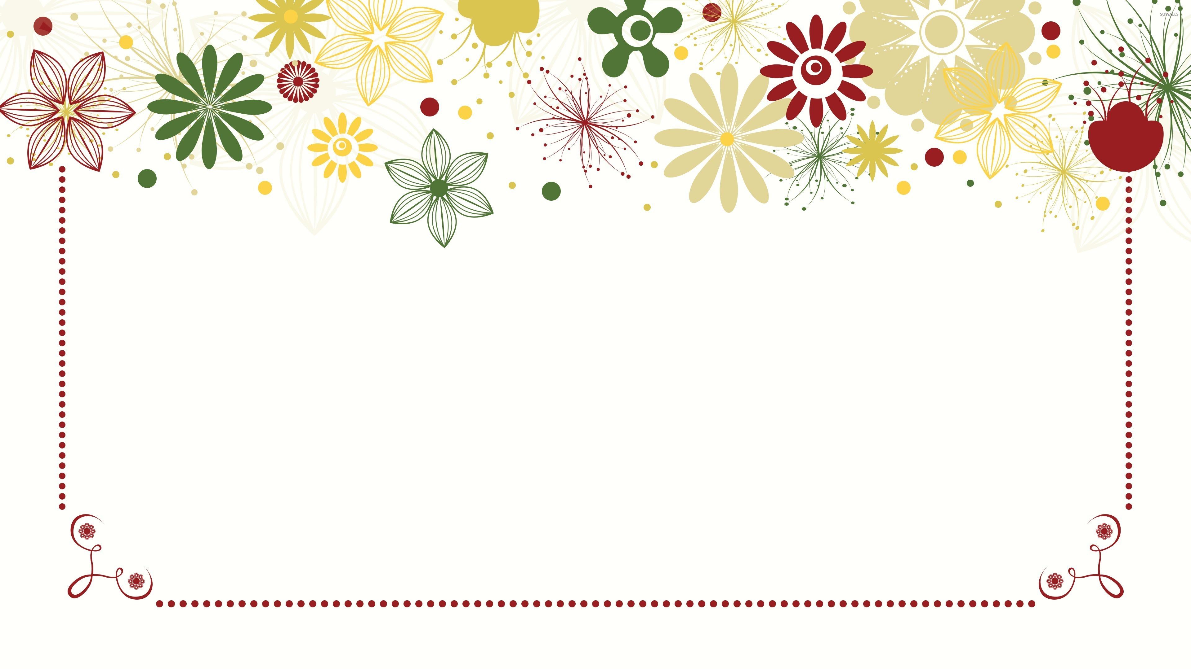 3840x2160 Flowers on a white background wallpaper