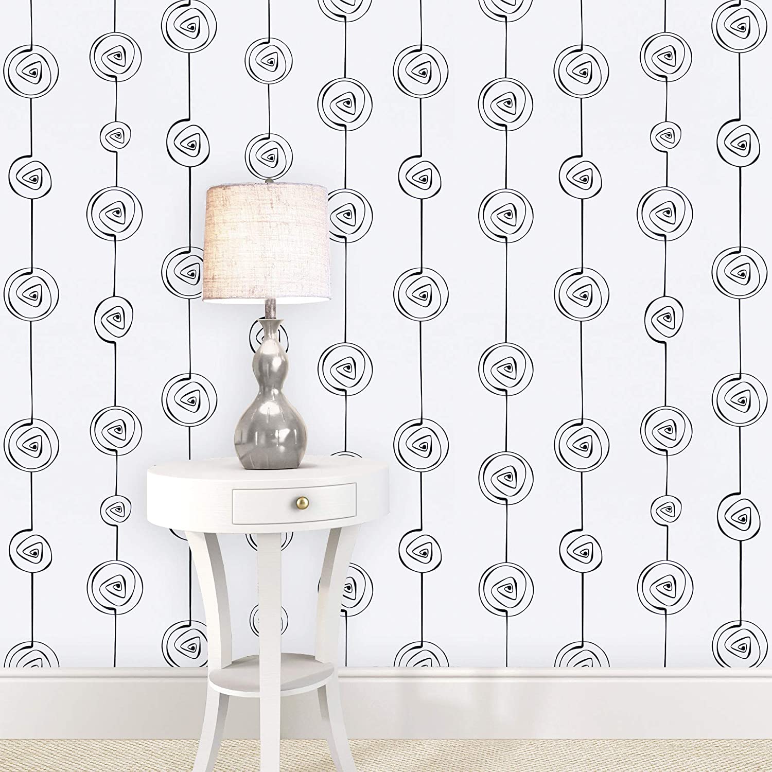 1500x1500 Buy Feisoon 17.7ｘ118 White and Black Stripe Peel and Stick Wallpaper Modern Stripe Contact Paper Removable Wallpaper Self Adhesive Wallpaper Black Lines Wallpaper for Home Bedroom Wall Furniture Decor Online in Indonesia