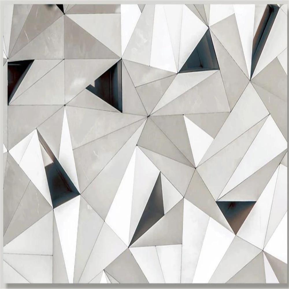 1000x1000 Photo geometry wallpaper Black and white abstract lines modern minimalist tv background wall mural 3D wallpaper. Wallpaper