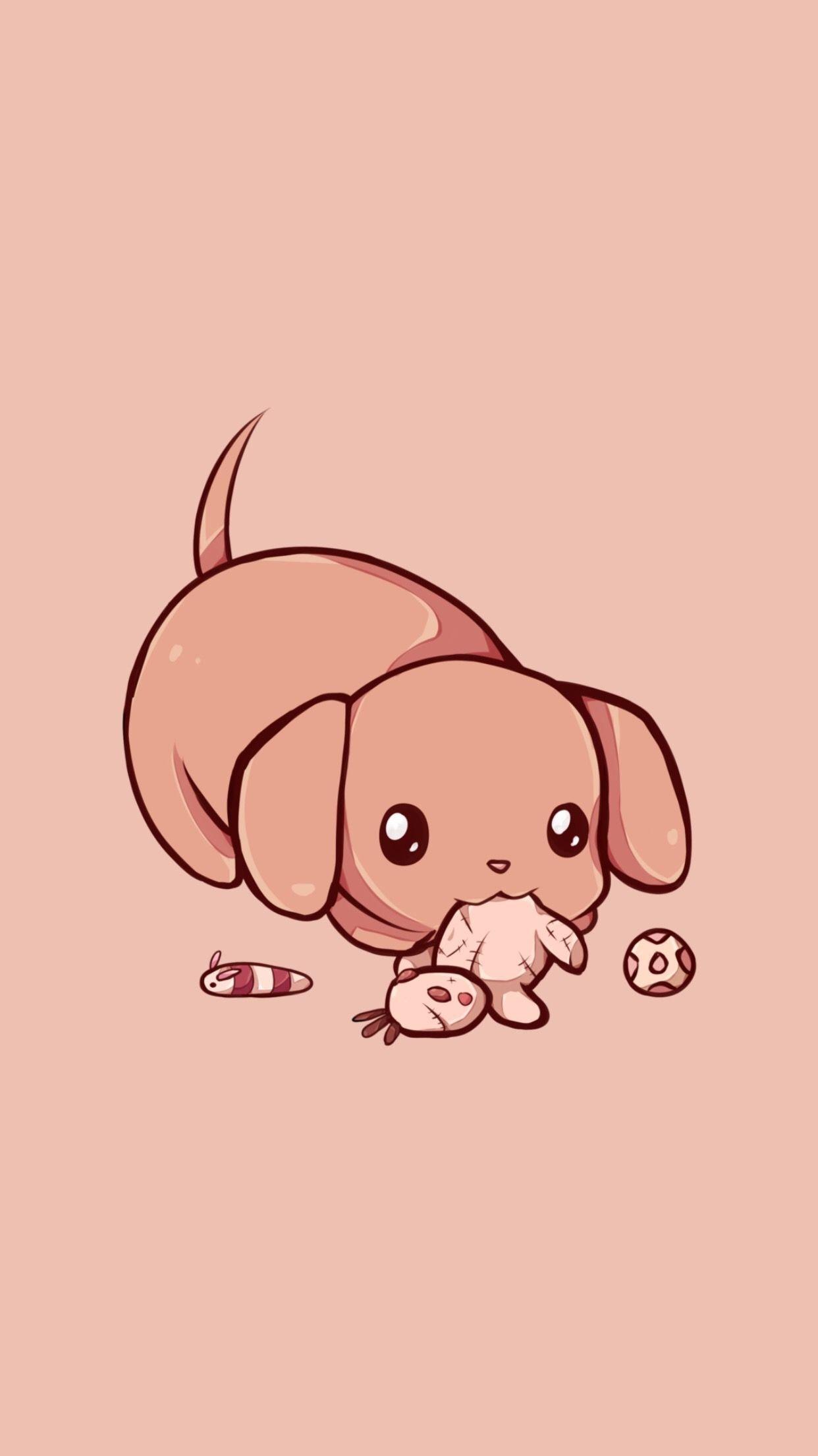 1242x2208 Kawaii Dog Wallpaper