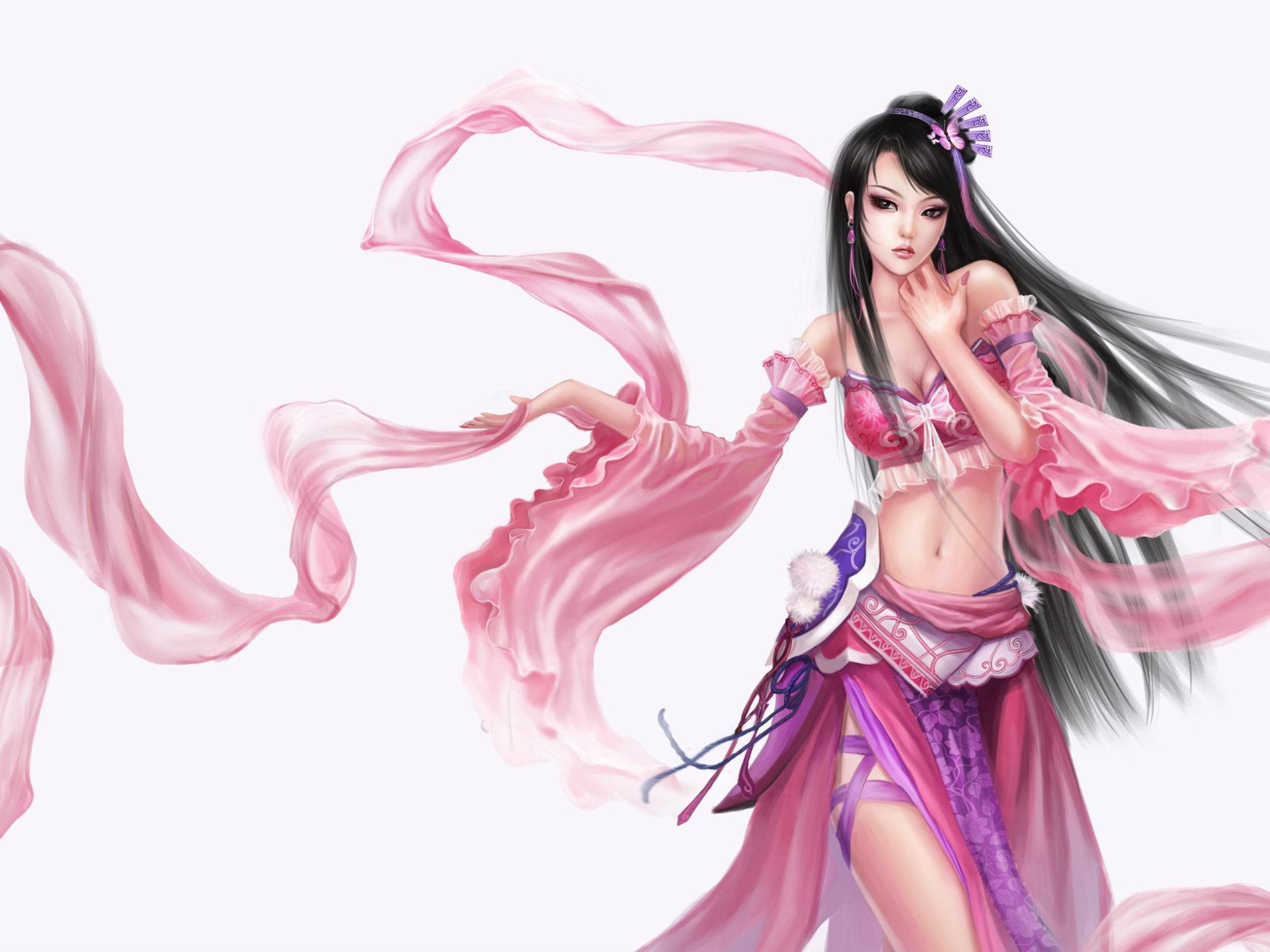 1920x1440 Asian Dancer Oriental Dance Dancing Beautiful Chinese Girl With Black Long Hair Waterfall HD Wallpaper 3840x2400 :