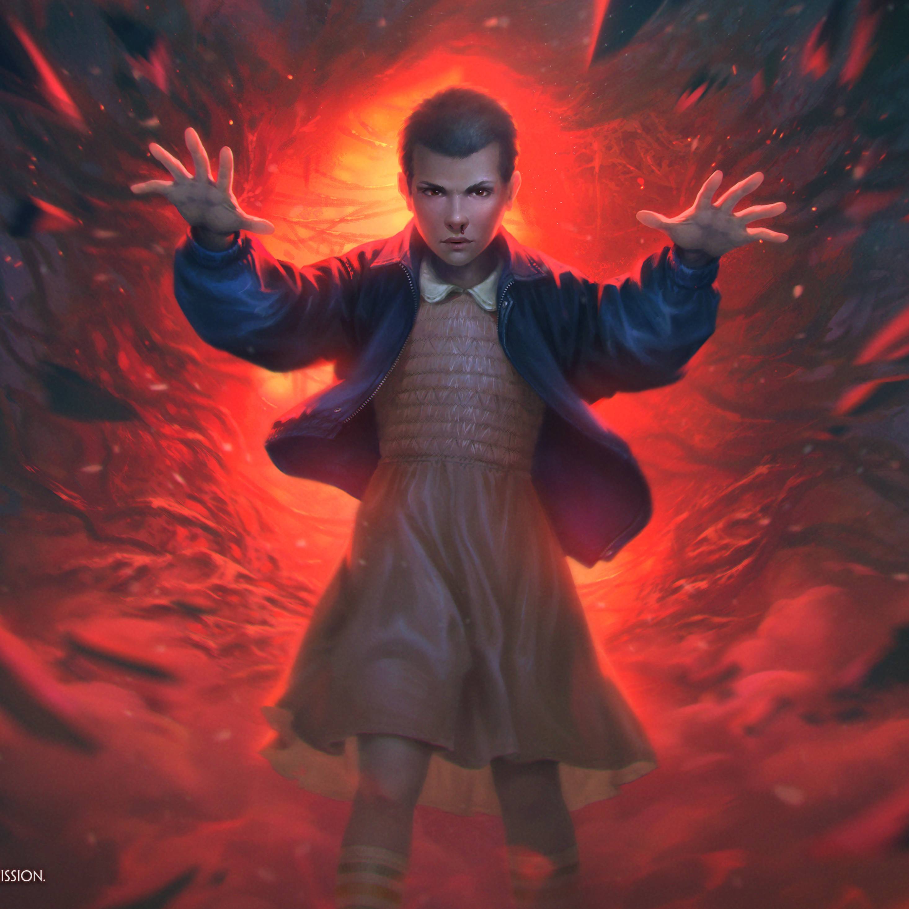 2932x2932 Eleven Scylla Smite X Stranger Things iPad Pro Retina Display Wallpaper, HD Games 4K Wallpaper, Image, Photo and Background