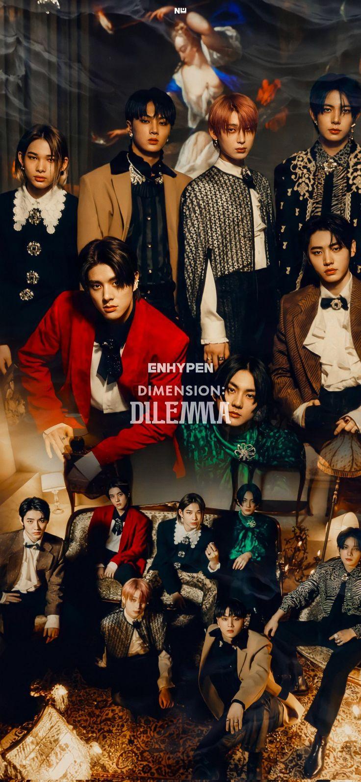 736x1595 ENHYPEN DIMENSION : DILEMMA (SCYLLA ver.) © enhypenlockscrn. Dilemma, Dimensions, Kpop posters
