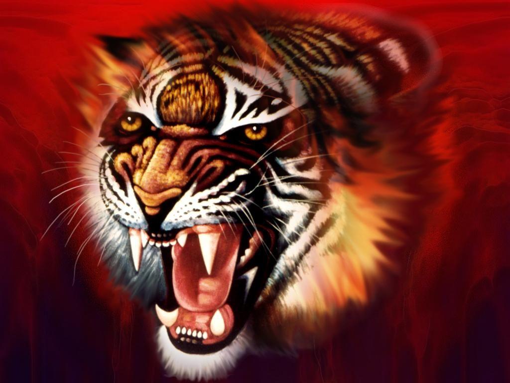 1024x768 Tiger 3D HD Desktop Wallpaper 6516 Wallpaperz. Tiger wallpaper, Tiger image, Tiger picture