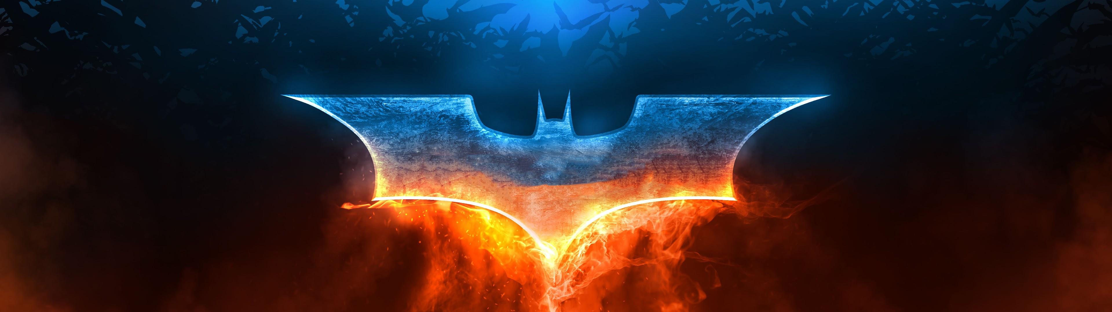 3840x1080 Batman Logo 8K Wallpaper