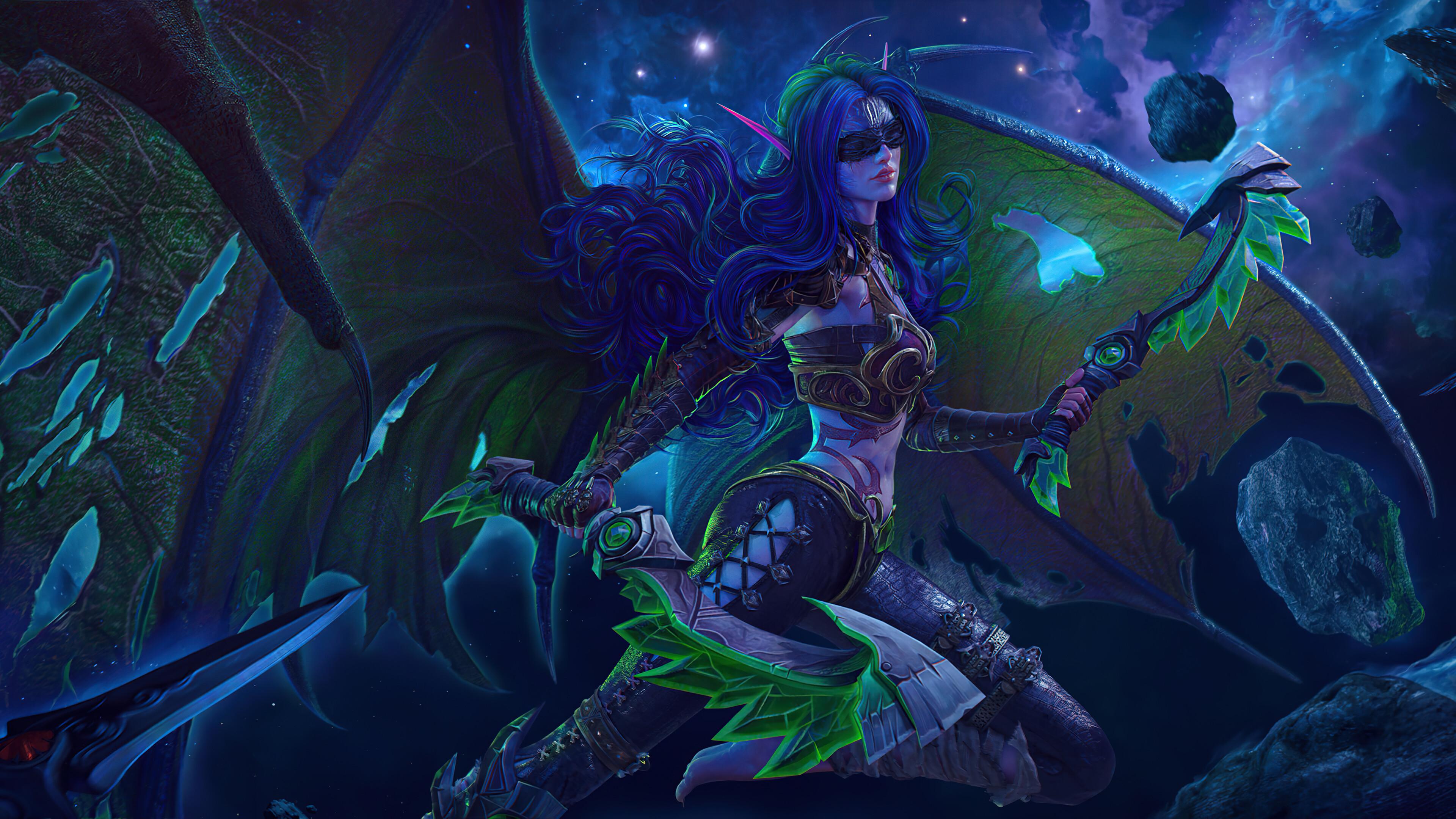 3840x2160 World of Warcraft Demon Hunter Wallpaper 4k Ultra HD