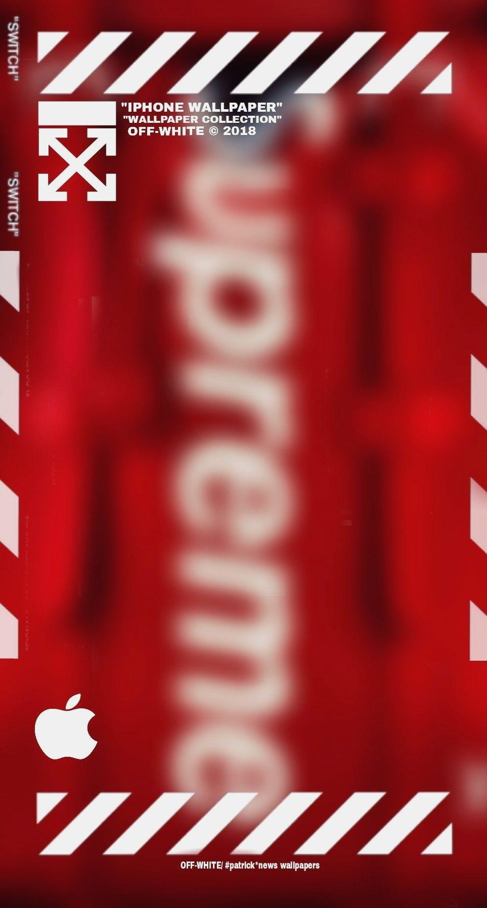 963x1796 Supreme Logo iPhone Wallpaper