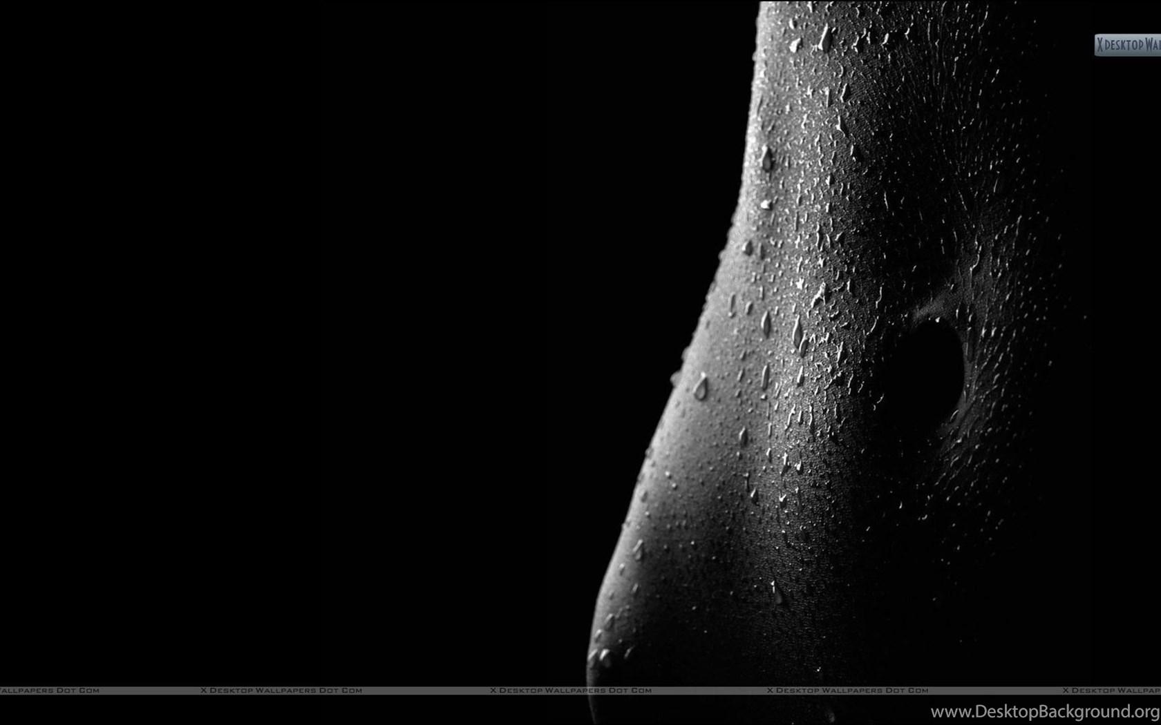 1680x1050 Wallpaper Very Cute N Girl Skin With Water Drops Black White. Desktop Background