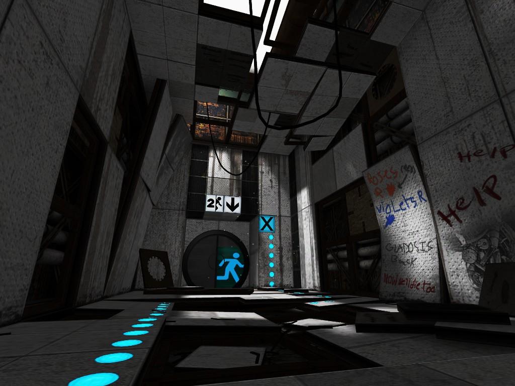 1024x768 Portal 2 Background wallpaperx768