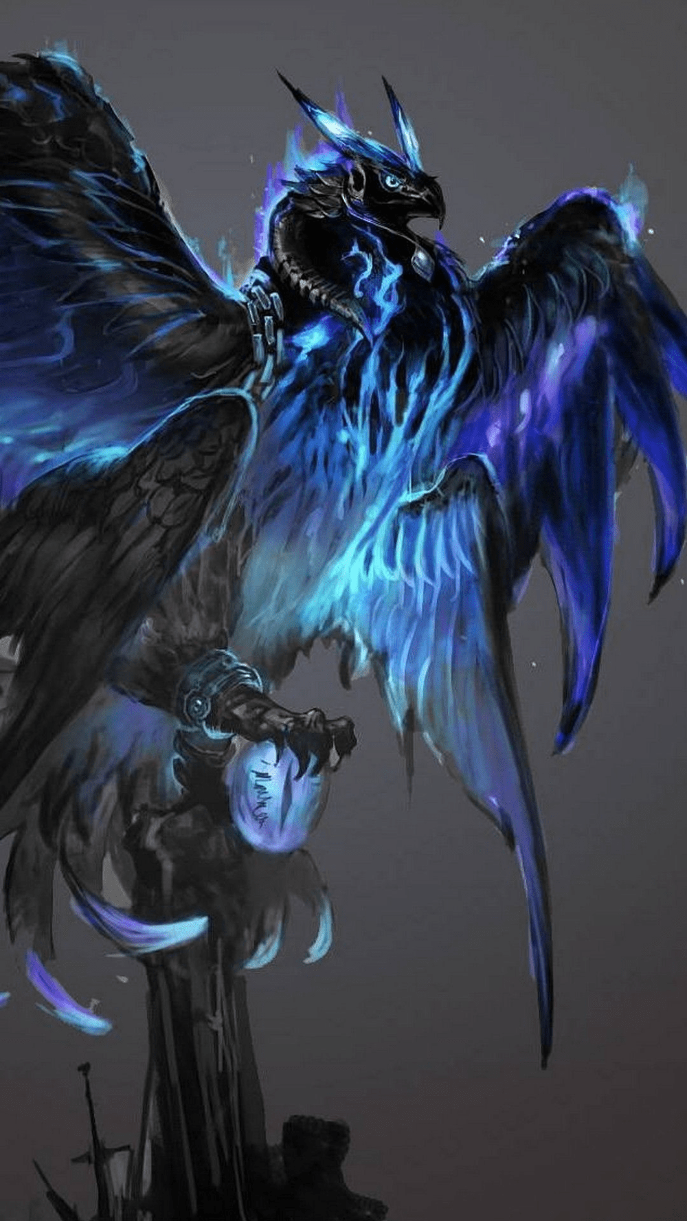 1000x1777 Blue Phoenix Wallpaper Free Blue Phoenix Background - Mythical creatures art, Dragon artwork fantasy, Fantasy creatures art