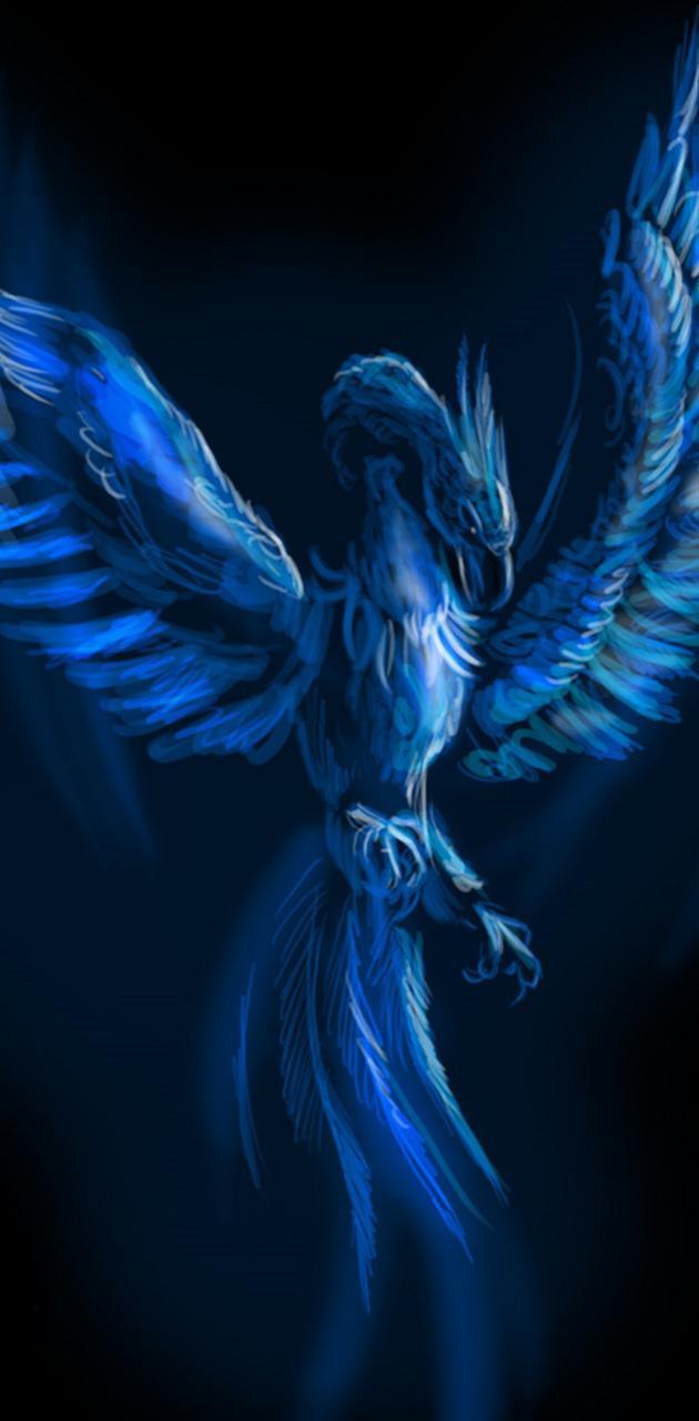 630x1280 Blue Phoenix wallpaper