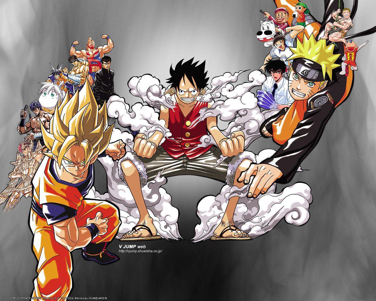 1280x1024 Saitama Goku Naruto Wallpaper