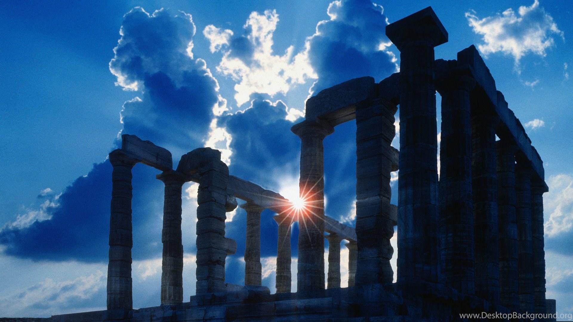 1920x1080 Ancient Temple In Athens Wallpaper And Image Wallpaper. Desktop Background