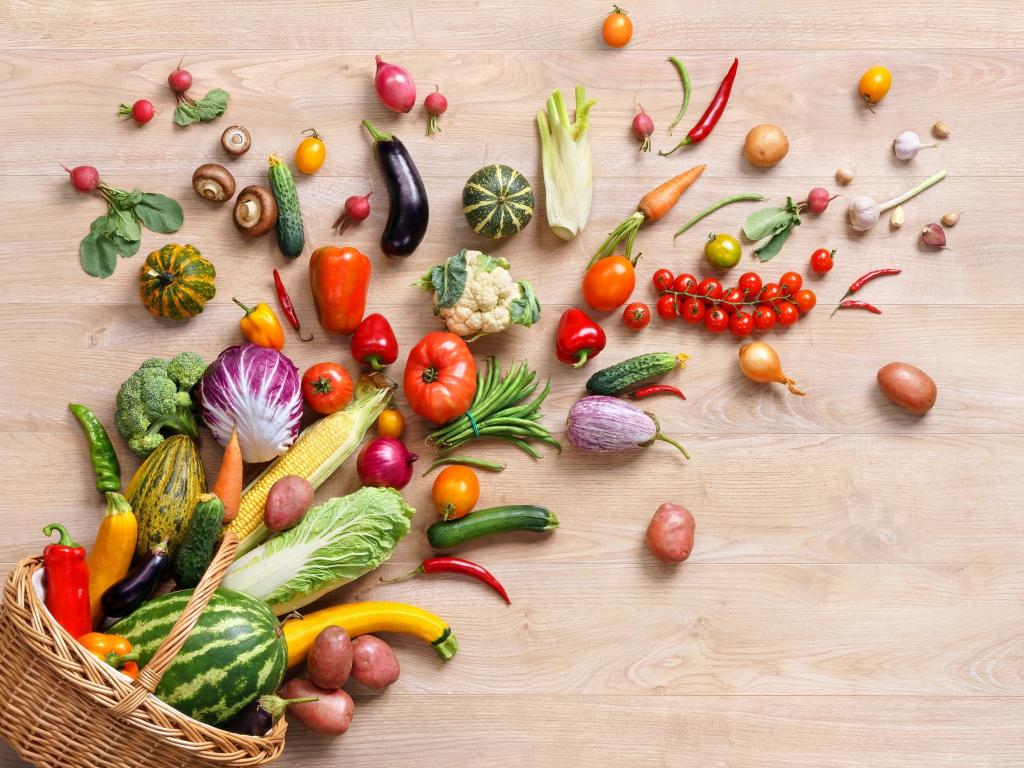 1024x768 Desktop wallpaper vegetables, food, fresh, HD image, picture, background, 930962