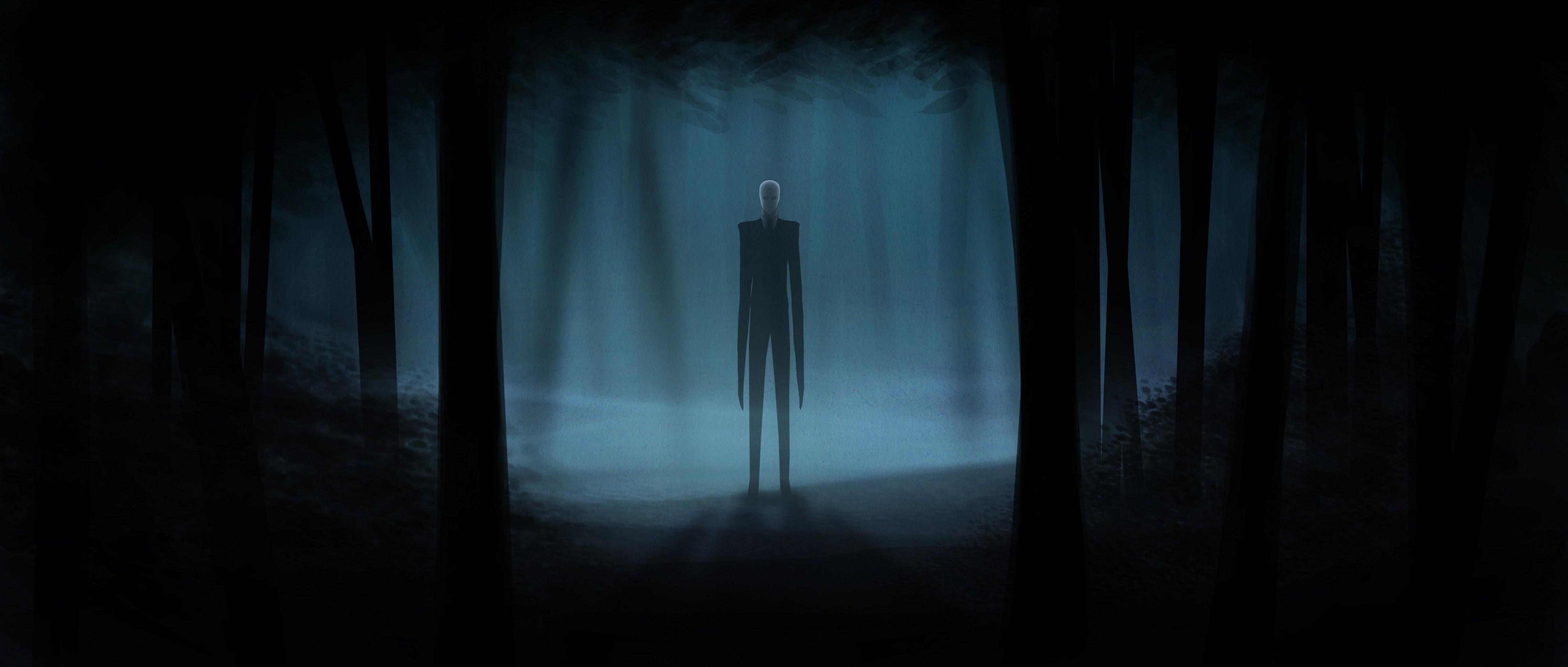 4549x1937 horror video games slender man wallpaper