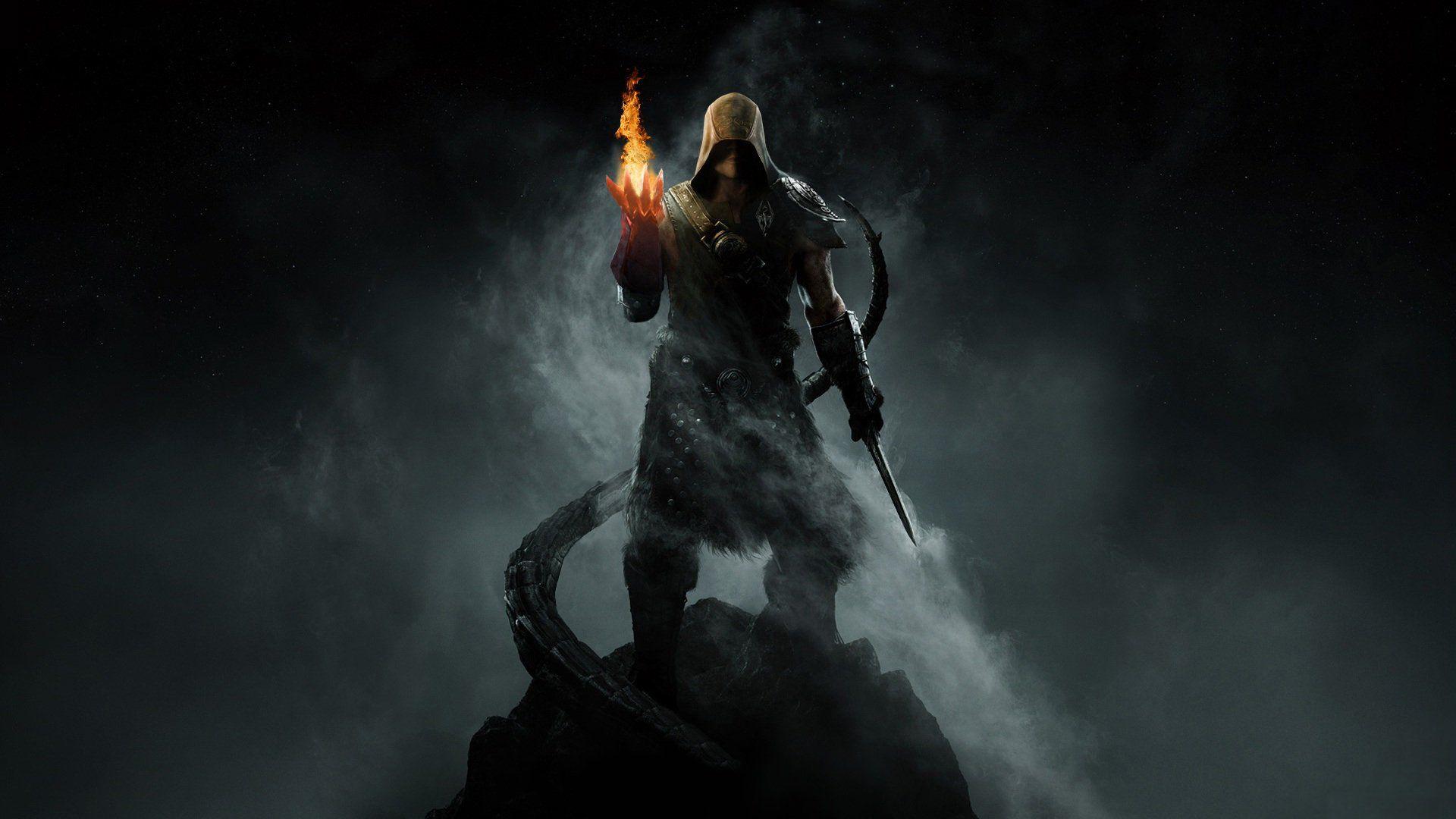 1920x1080 Skyrim Mage Wallpaper