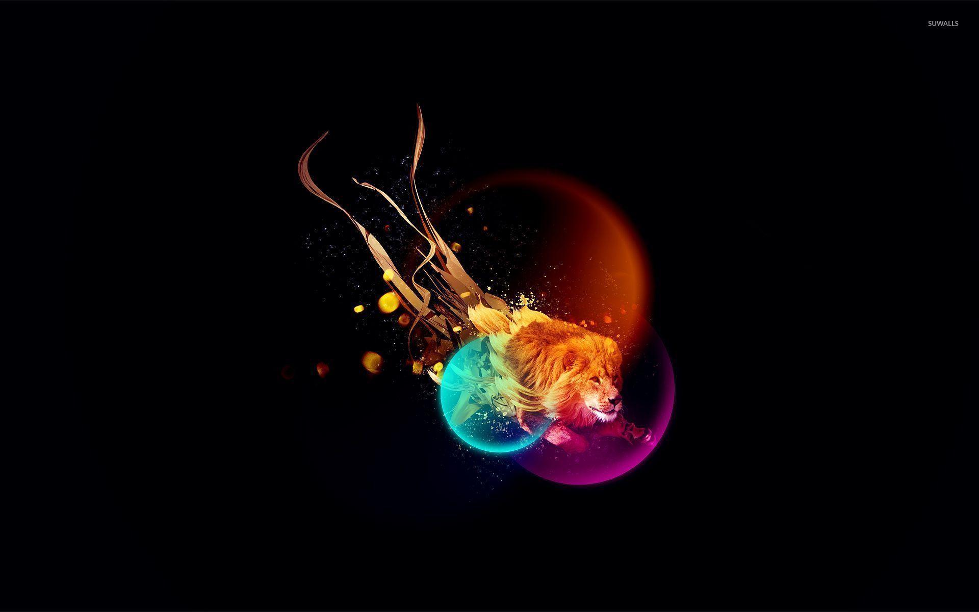 1920x1200 Fire lion wallpaper wallpaper