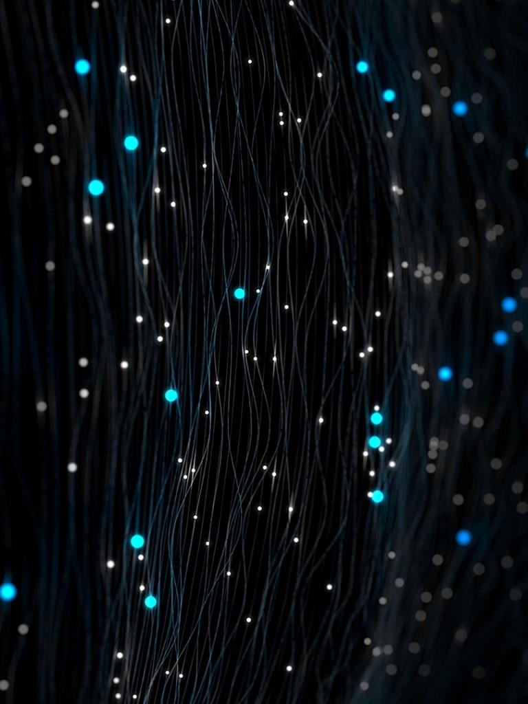 768x1024 Wavy Blue Glitter Light HD Wallpaper Non Retina IPad