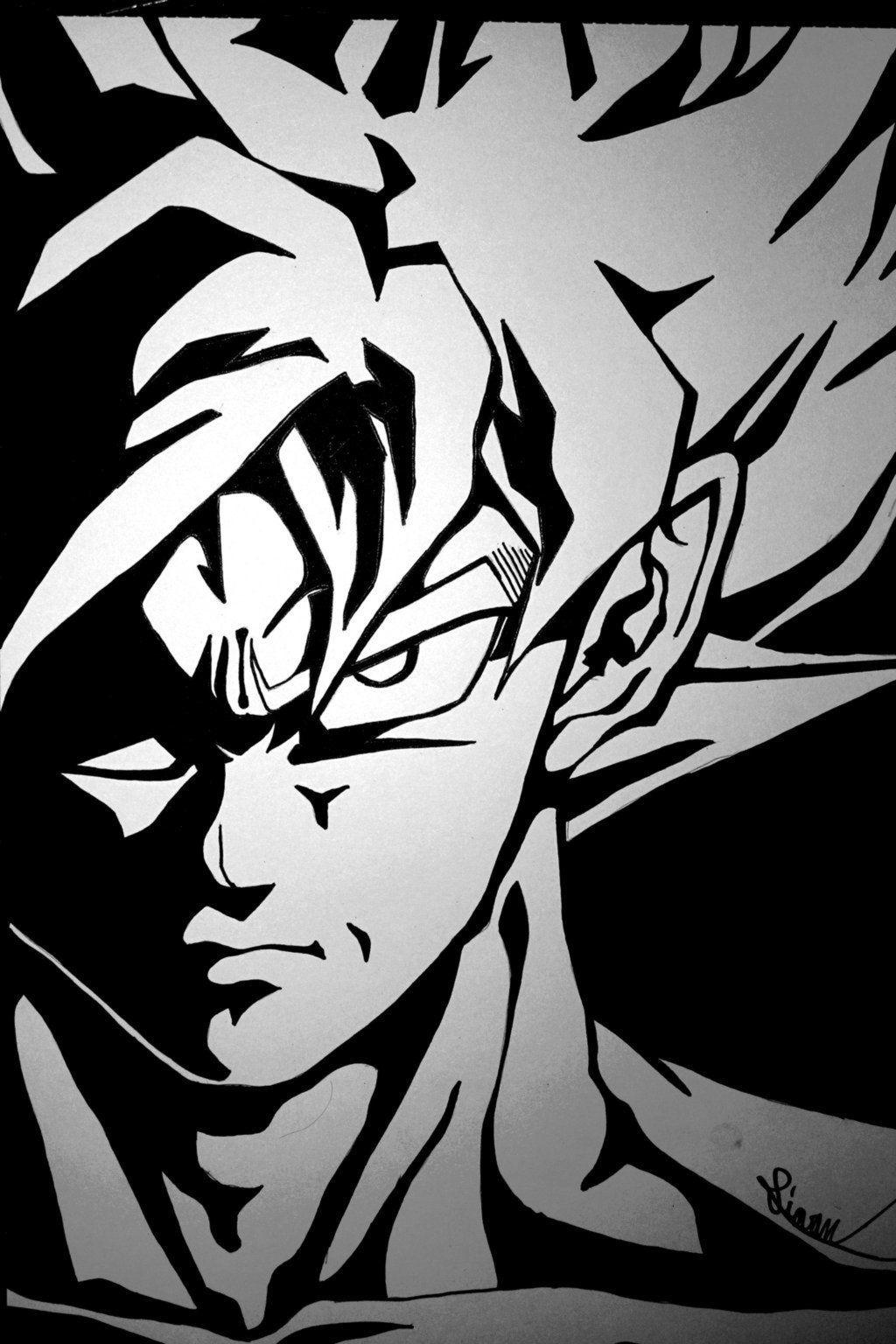 Goku Black and White Wallpapers - Top Free Goku Black and White Backgrounds - WallpaperAccess