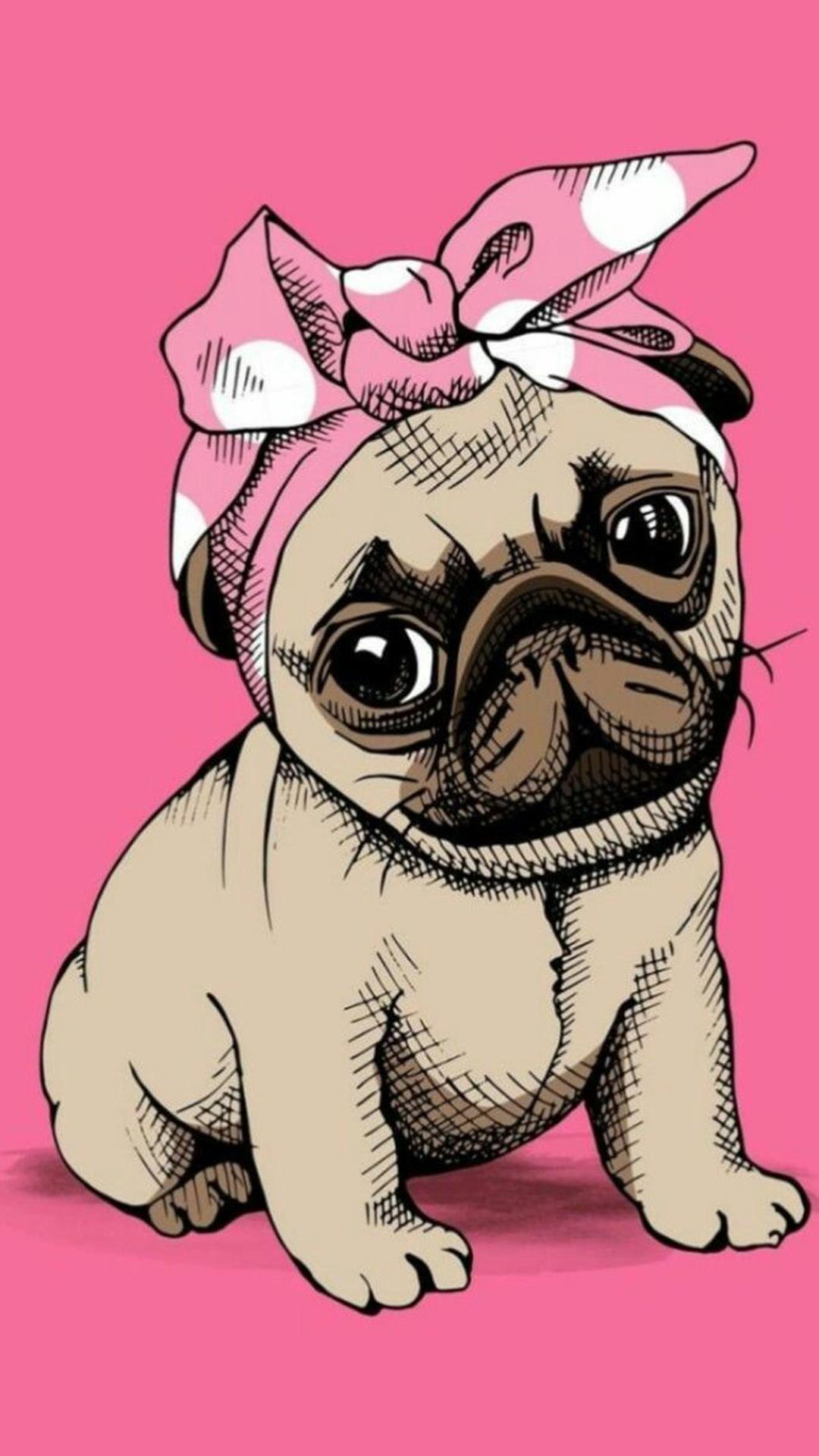 1080x1920 Cute Cartoon Dog Wallpaper for Mobile