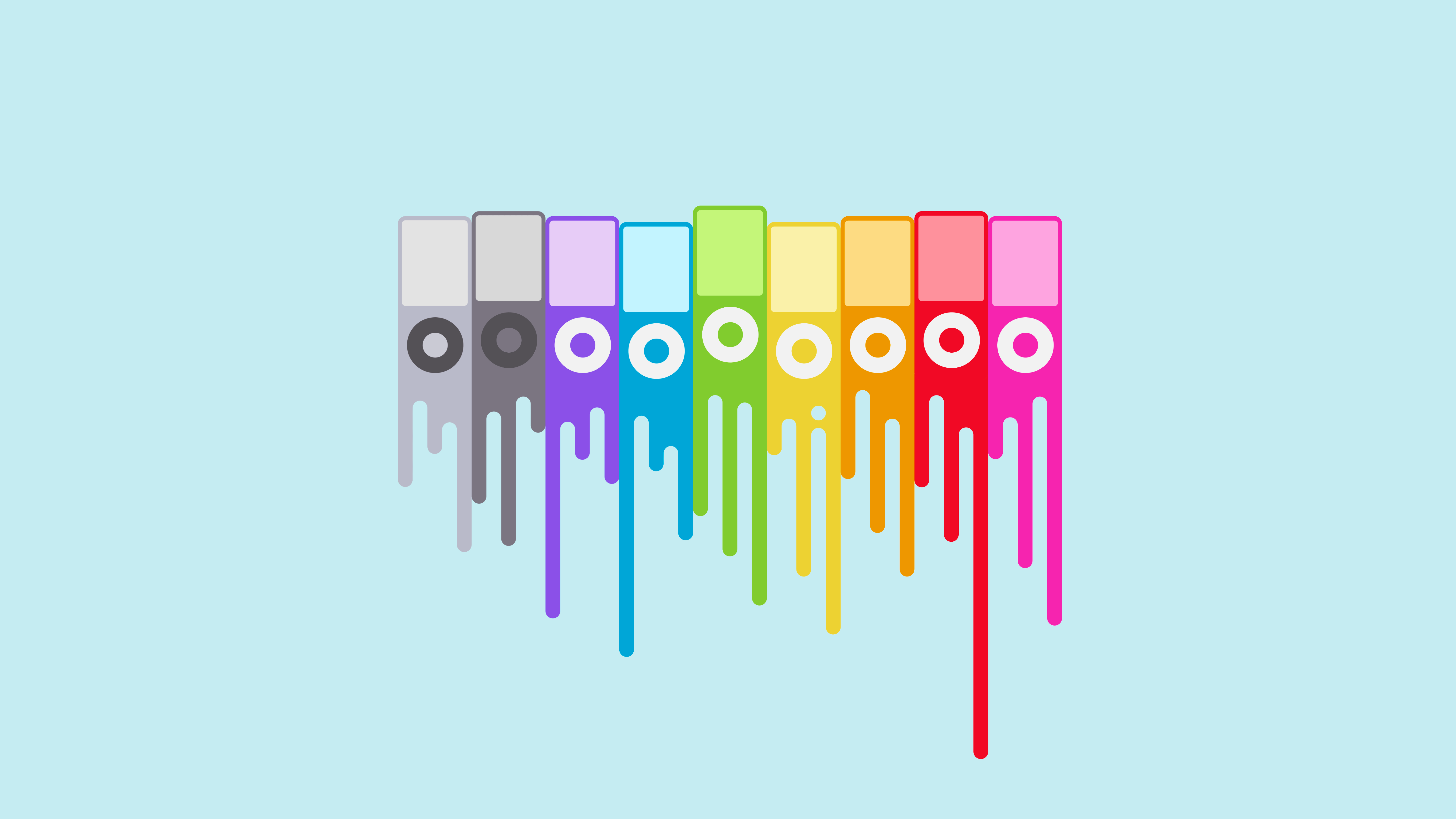 6016x3384 iPod nano chromatic wallpaper pack