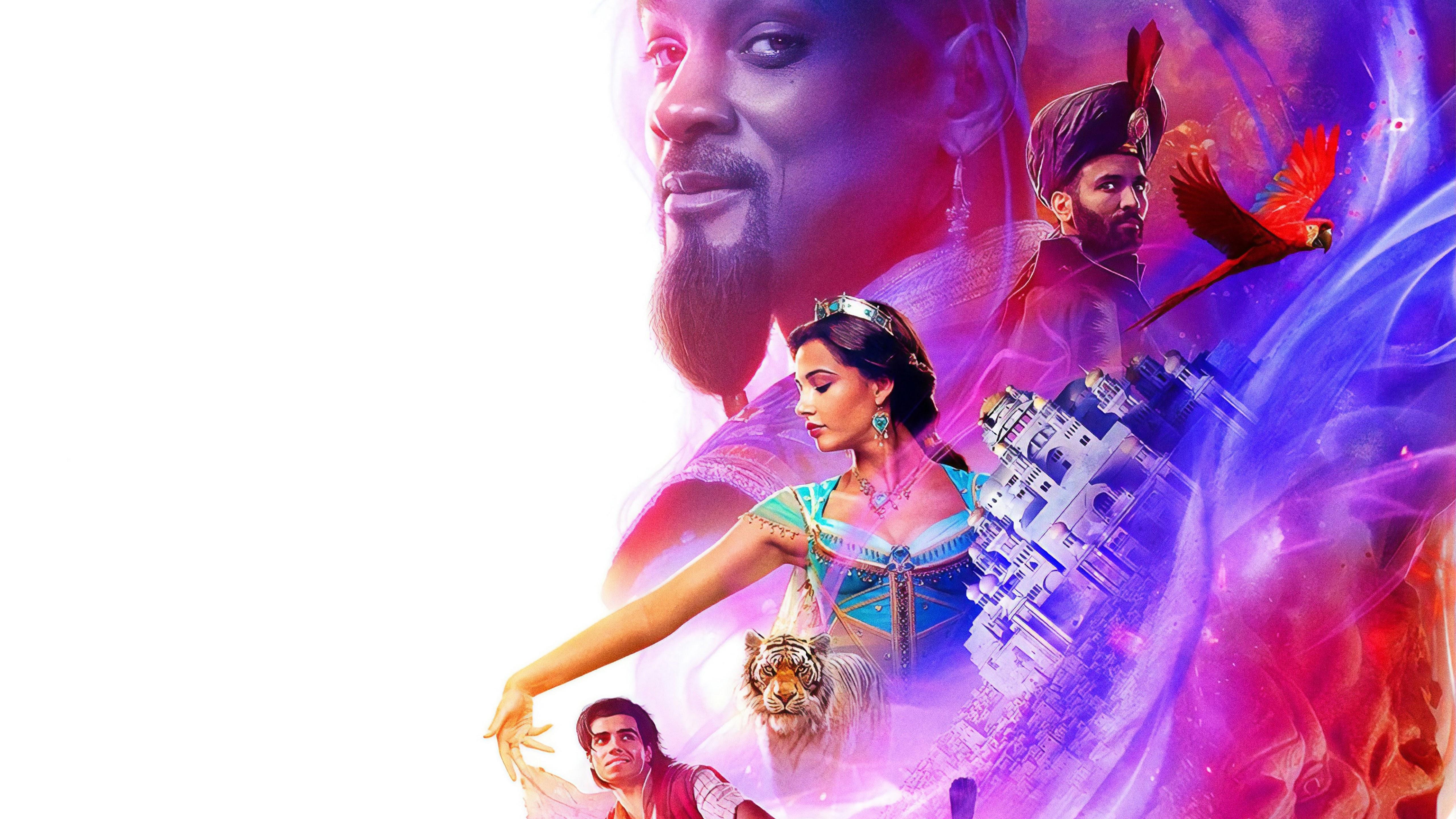 5120x2880 Aladdin 2019 Characters 4K Wallpaper