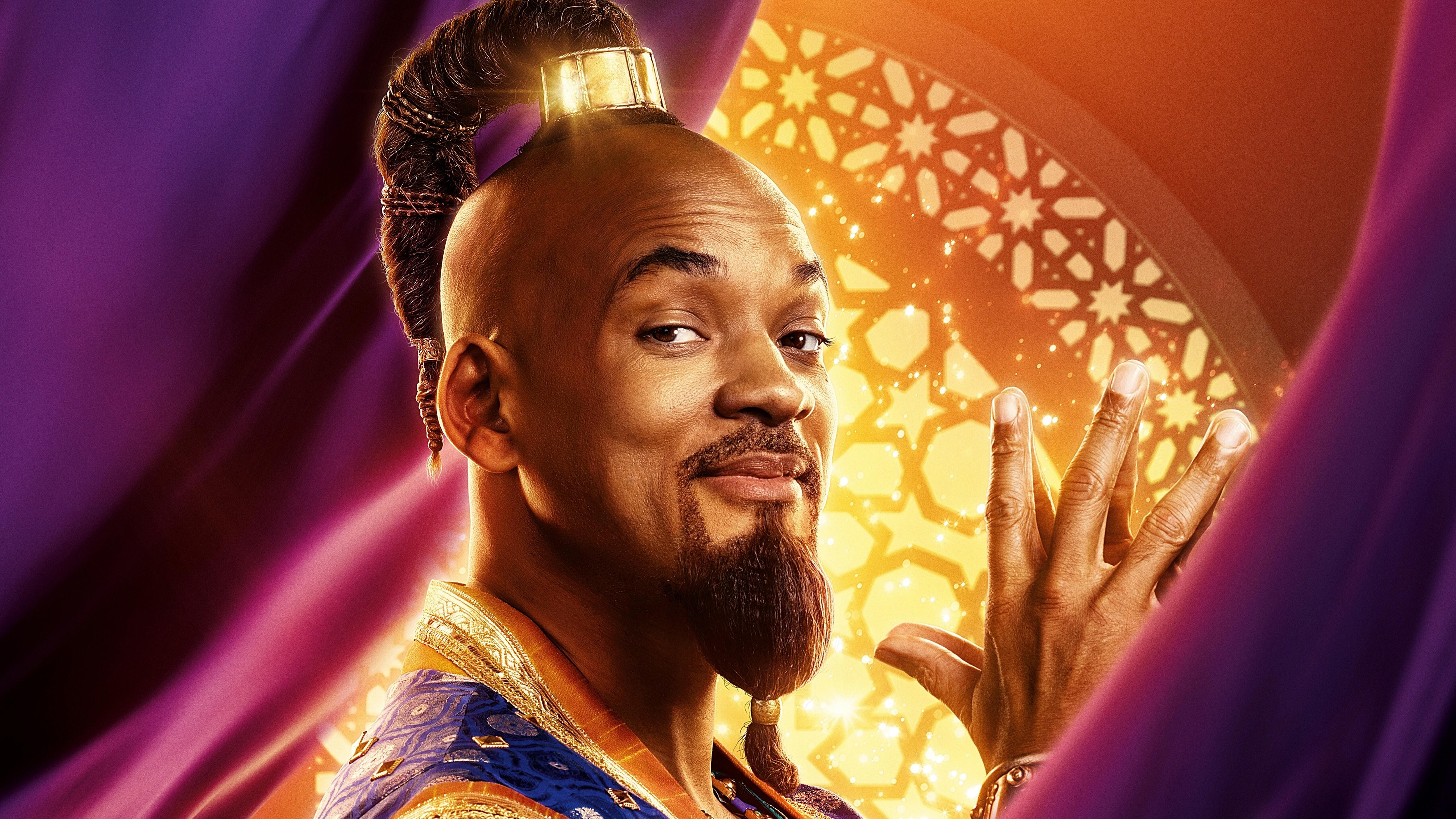 5120x2880 5K Wallpaper of Will Smith as Genie in Aladdin
