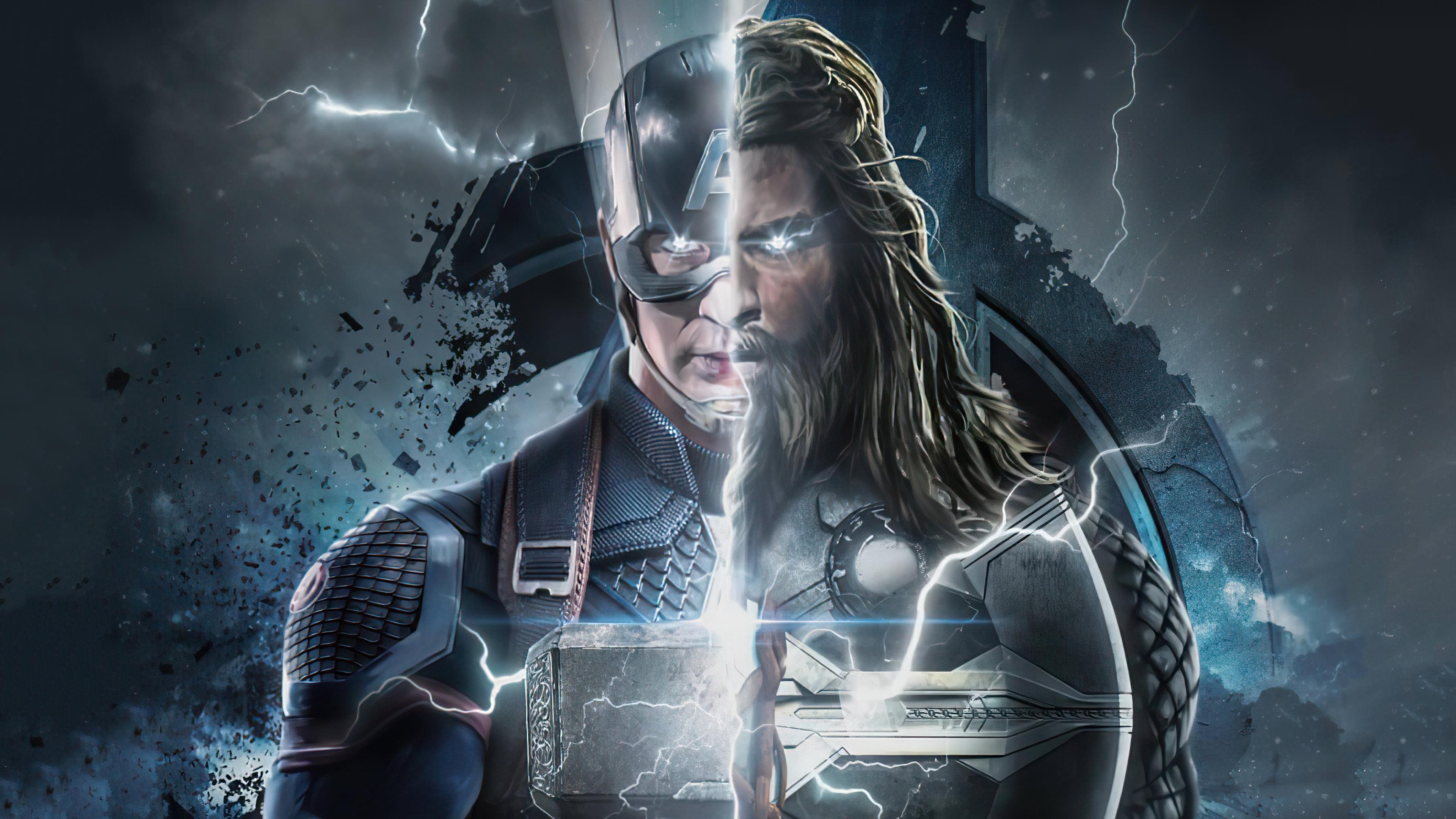 3840x2160 Captain America Thor 4k Wallpaper, HD
