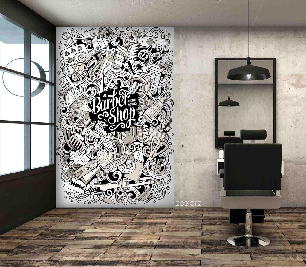 1024x896 3D Hair Salon Background Wall Mural Wallpaper LQH 6